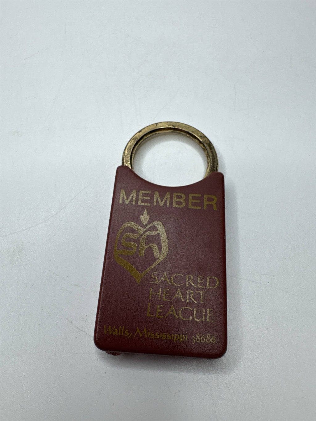 Vintage Jesus Member of the Sacred Heart League Keychain