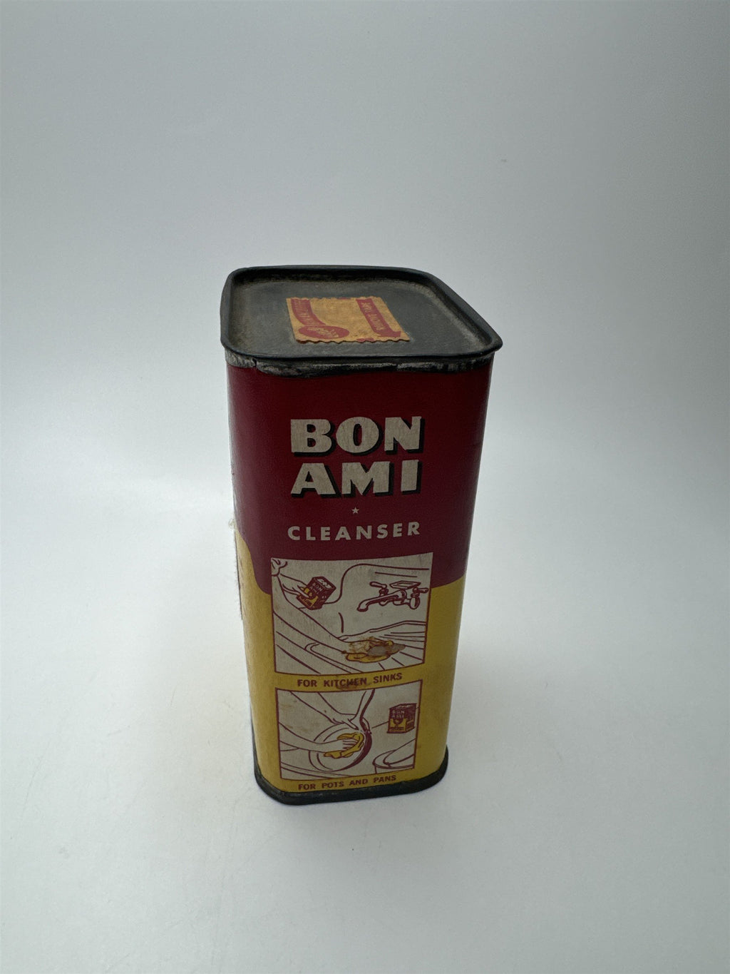 Vintage 1950s Bon Ami Cleanser Hasn't Scratched Yet Cleanser Can (UNOPENED)