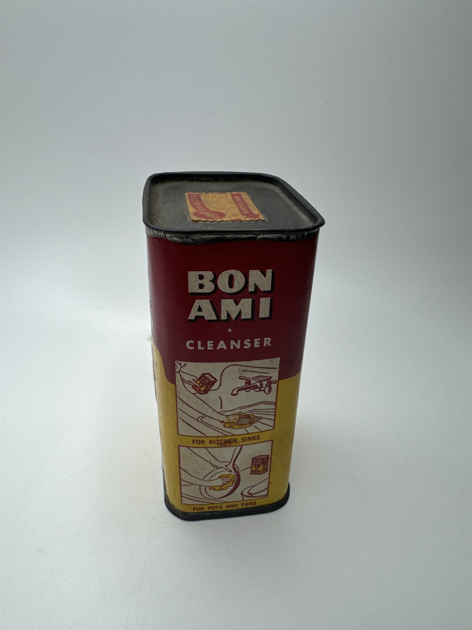 Vintage 1950s Bon Ami Cleanser Hasn't Scratched Yet Cleanser Can (UNOPENED)
