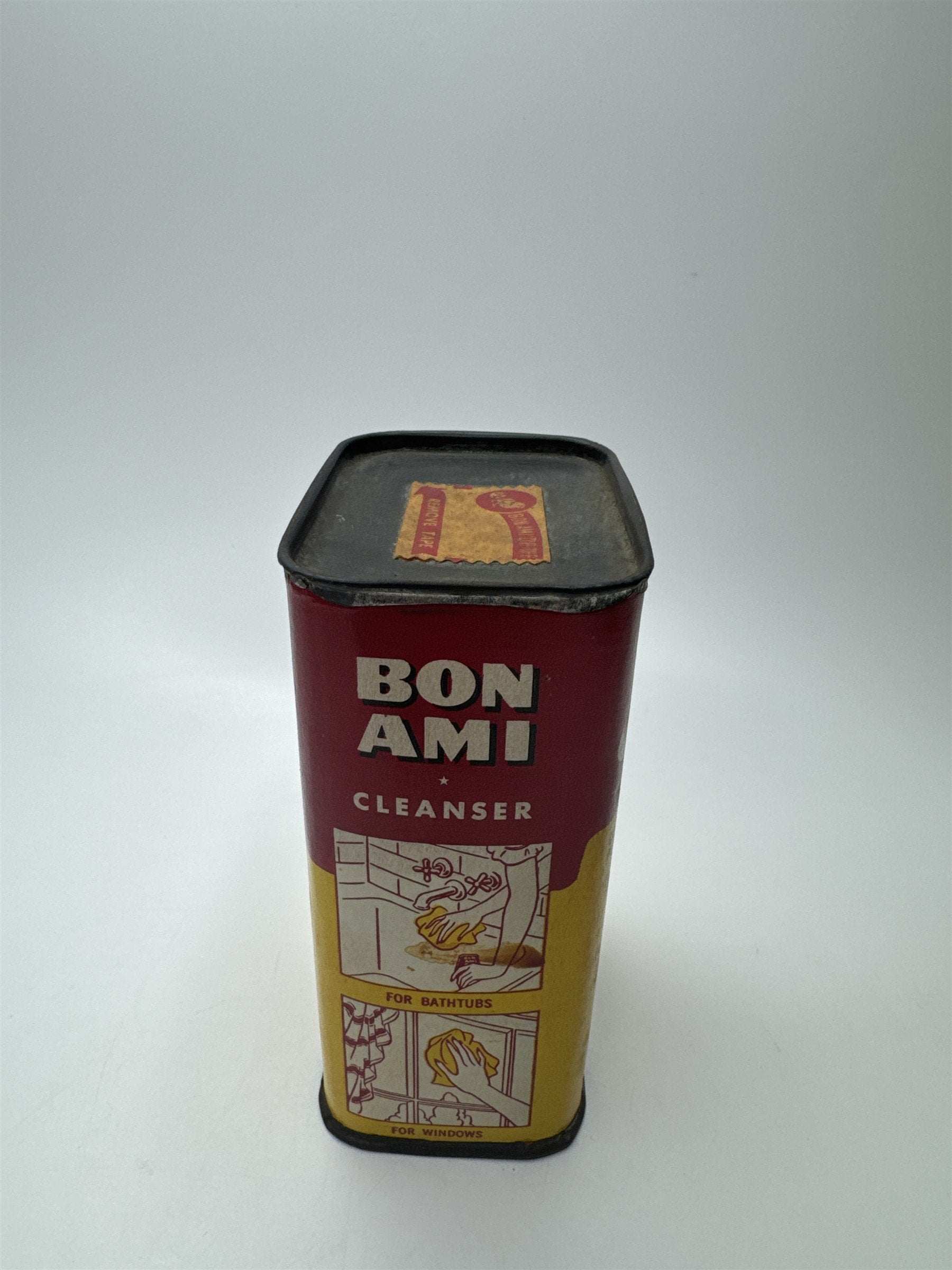 Vintage 1950s Bon Ami Cleanser Hasn't Scratched Yet Cleanser Can (UNOPENED)
