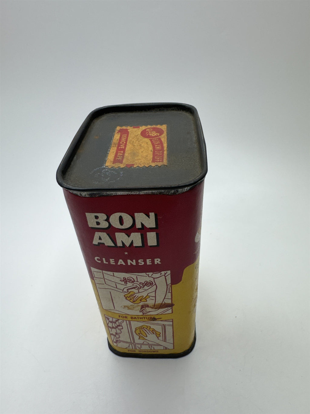 Vintage 1950s Bon Ami Cleanser Hasn't Scratched Yet Cleanser Can (UNOPENED)