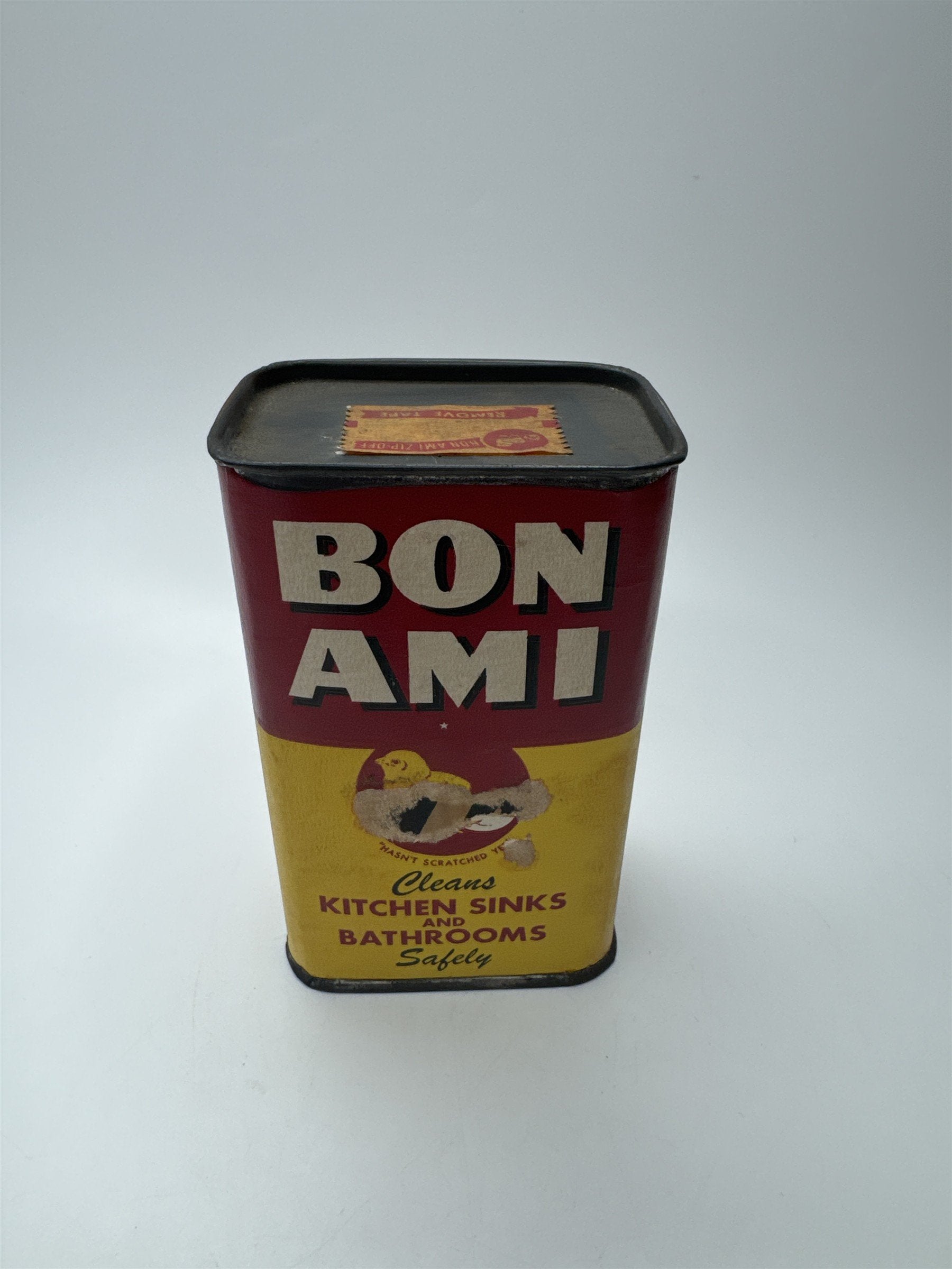 Vintage 1950s Bon Ami Cleanser Hasn't Scratched Yet Cleanser Can (UNOPENED)