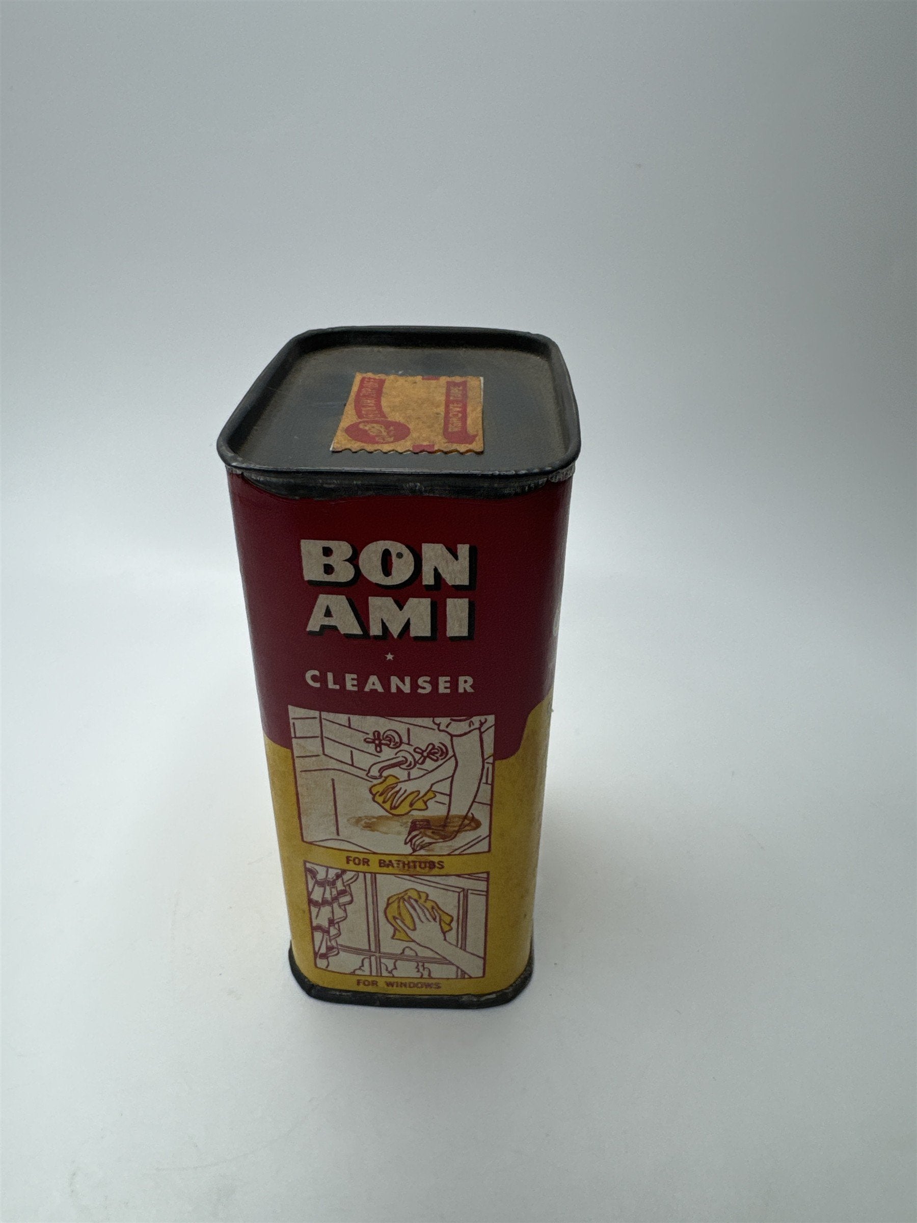Vintage 1950s Bon Ami Cleanser Hasn't Scratched Yet Cleanser Can (UNOPENED)