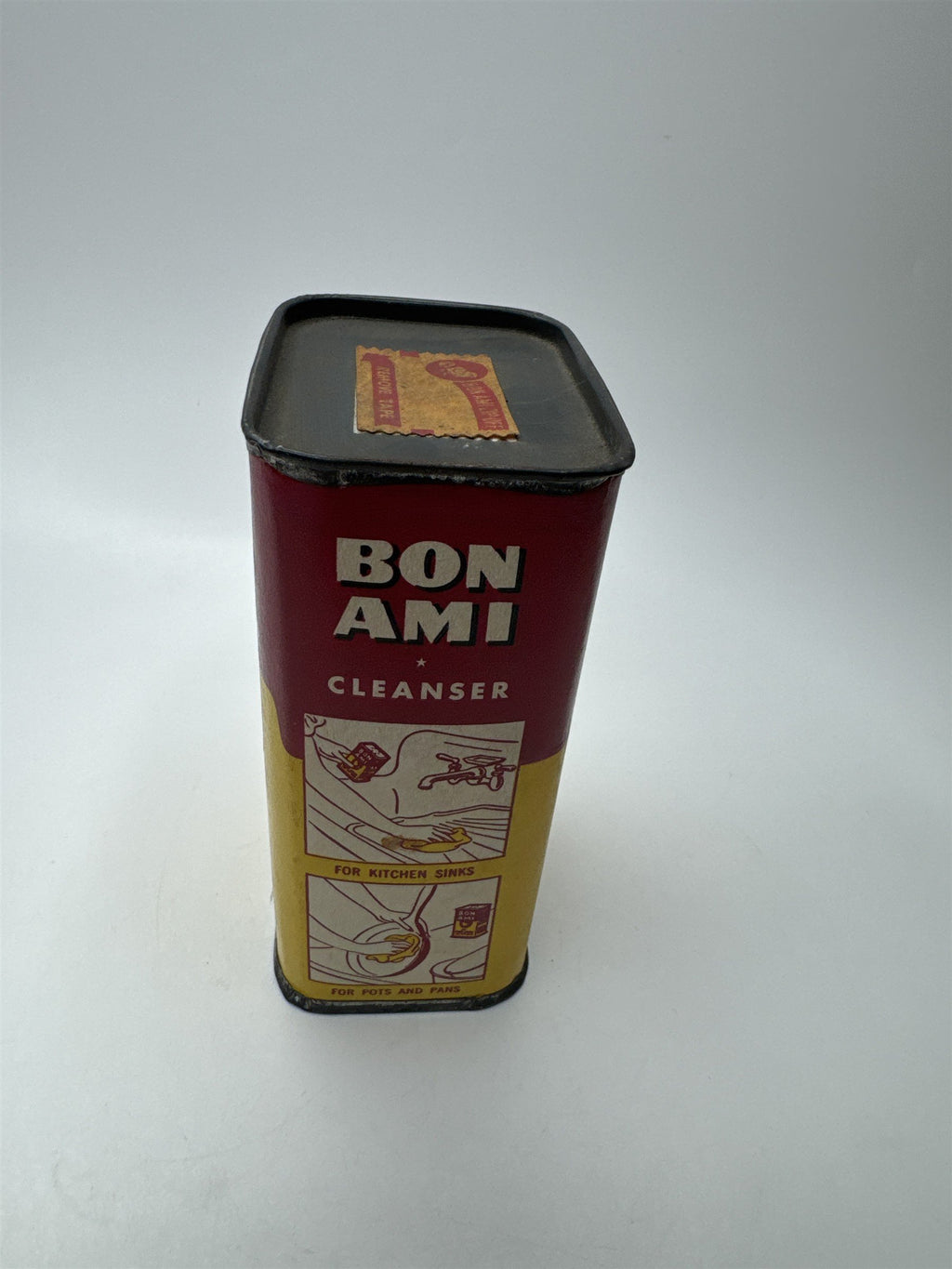 Vintage 1950s Bon Ami Cleanser Hasn't Scratched Yet Cleanser Can (UNOPENED)