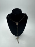 Vintage INRI Black Beaded Rosary and Cross Miraculous Pendant Catholic Rosary
