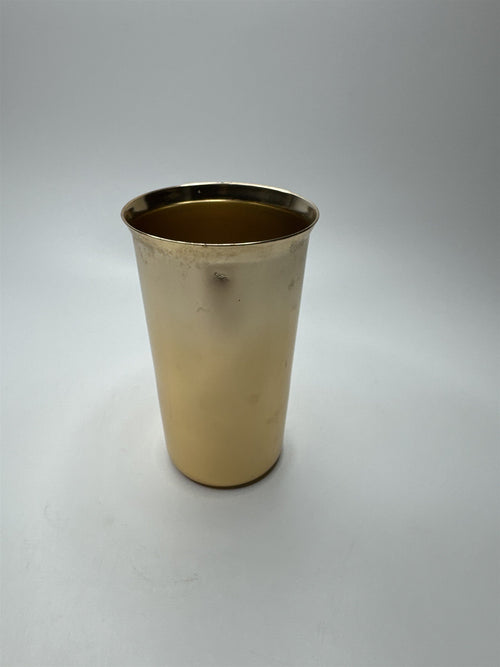 Gold Toned Metal Drinking Offering Cup Shot Glass Alcohol Cup Tumbler