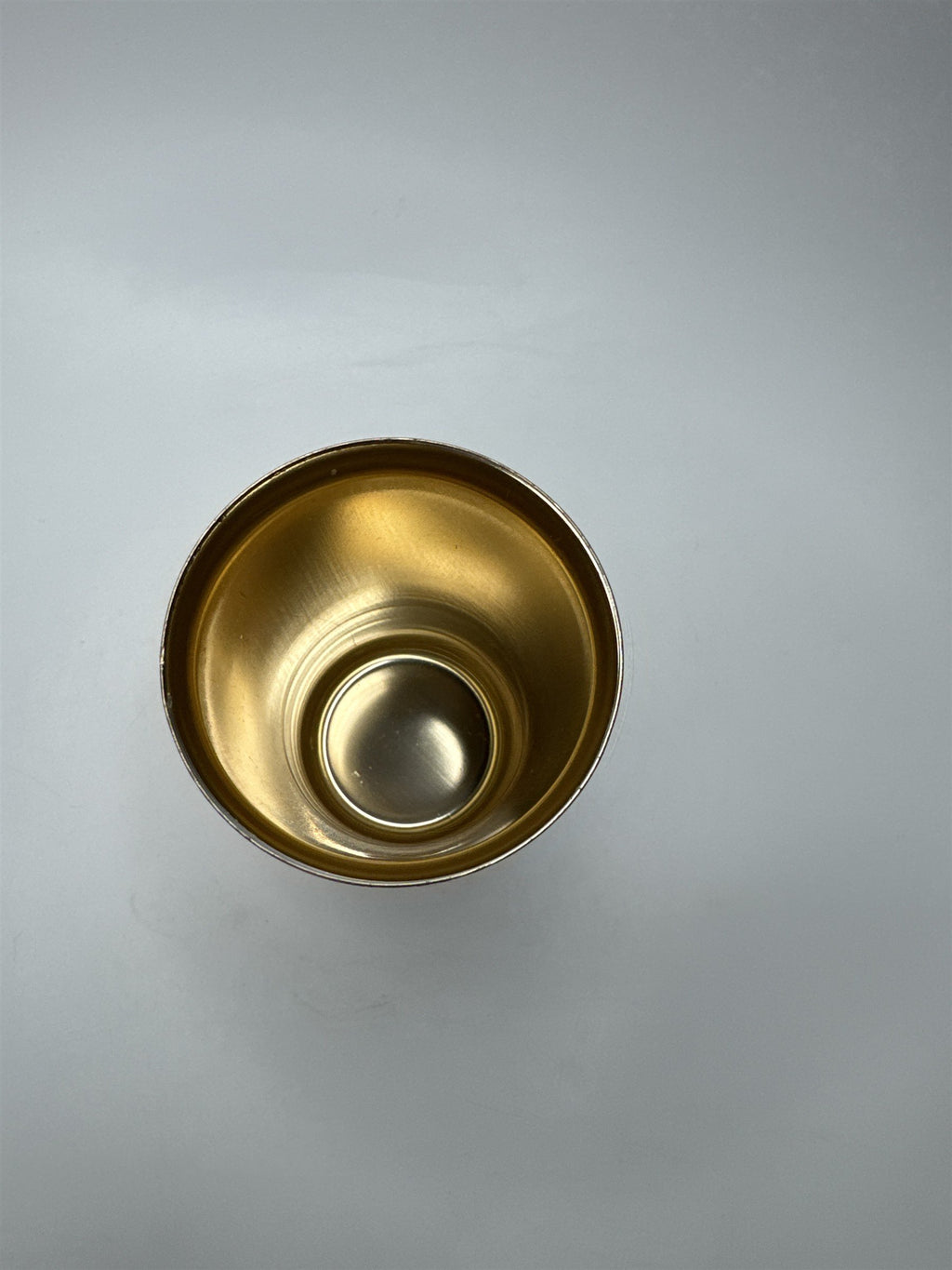 Gold Toned Metal Drinking Offering Cup Shot Glass Alcohol Cup Tumbler