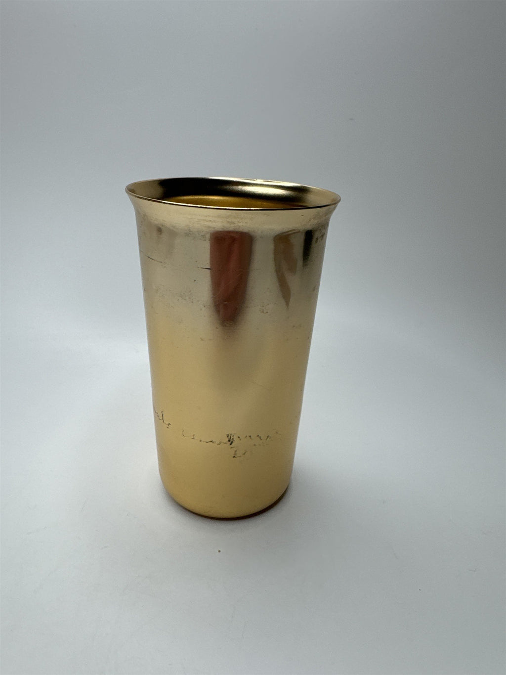 Gold Toned Metal Drinking Offering Cup Shot Glass Alcohol Cup Tumbler