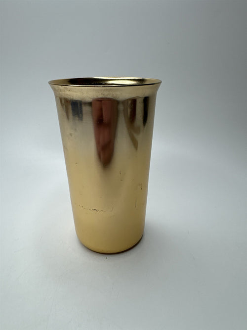 Gold Toned Metal Drinking Offering Cup Shot Glass Alcohol Cup Tumbler