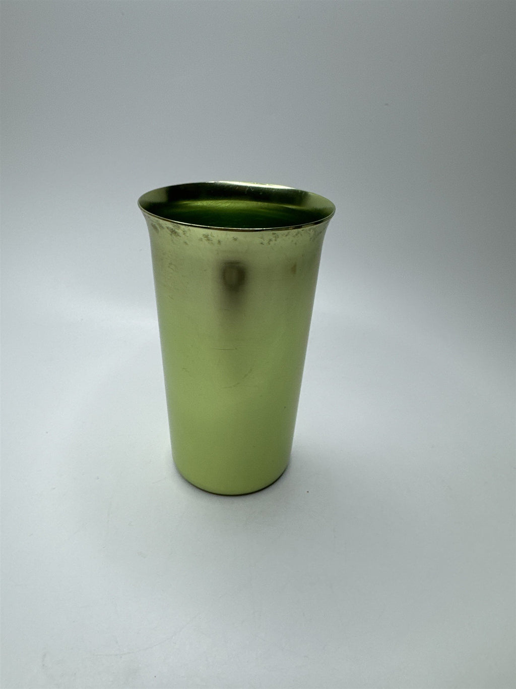 Green Toned Metal Drinking Offering Cup Shot Glass Alcohol Cup Tumbler