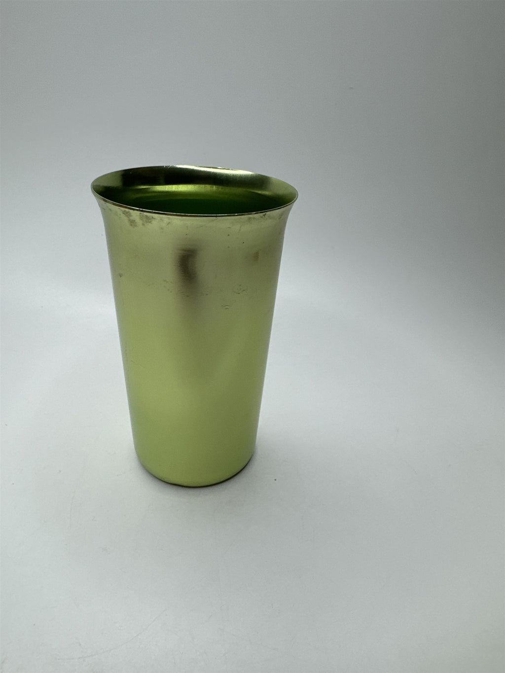 Green Toned Metal Drinking Offering Cup Shot Glass Alcohol Cup Tumbler