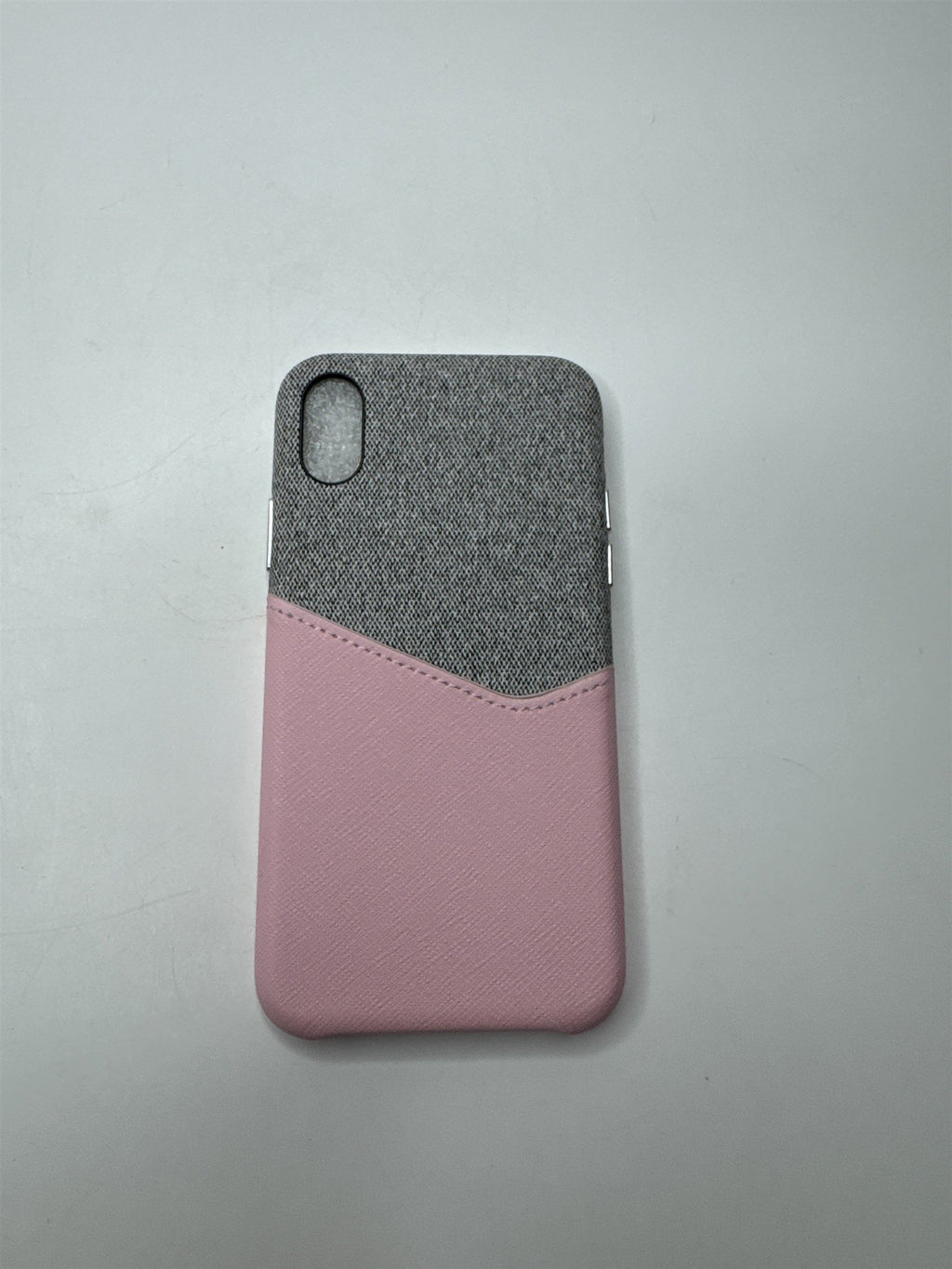 iPhone X Case ~ Pink & Gray Slim Fit Card Case Snap On for iPhone X