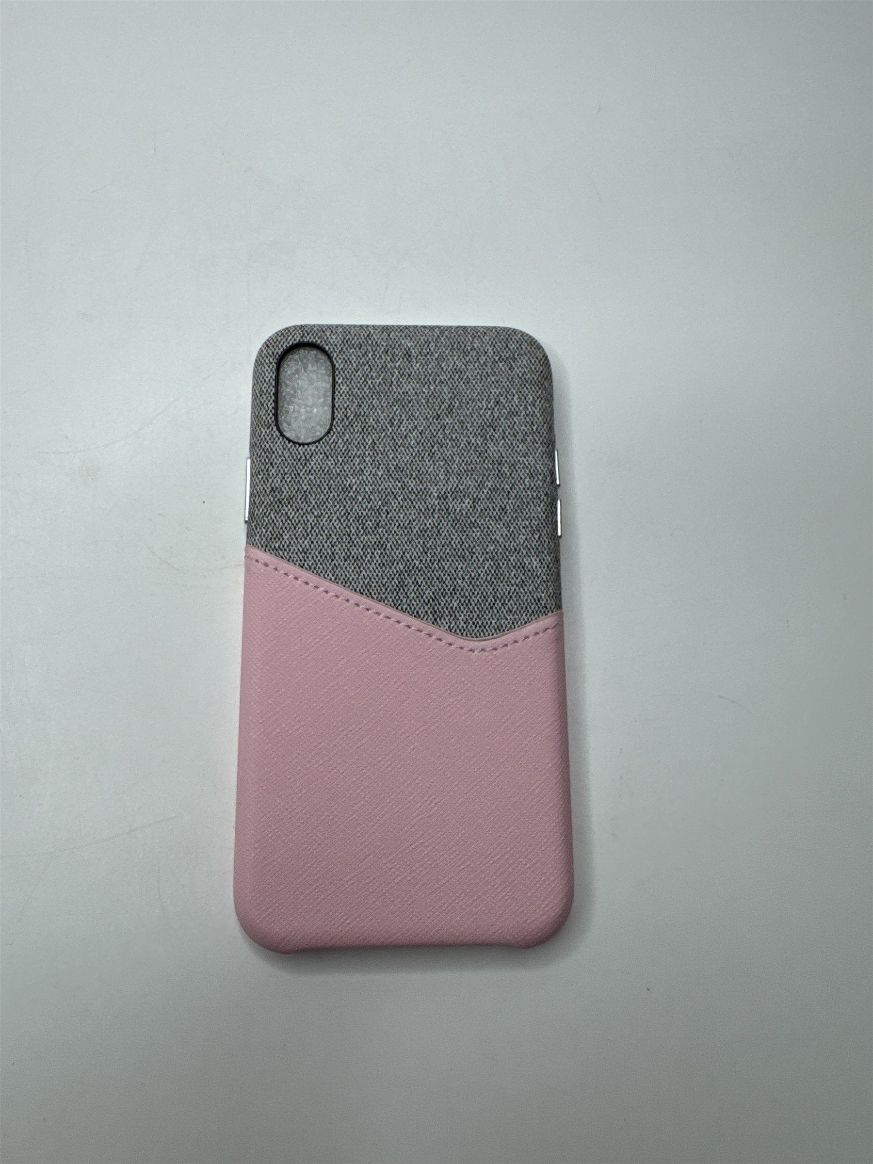 iPhone X Case ~ Pink & Gray Slim Fit Card Case Snap On for iPhone X