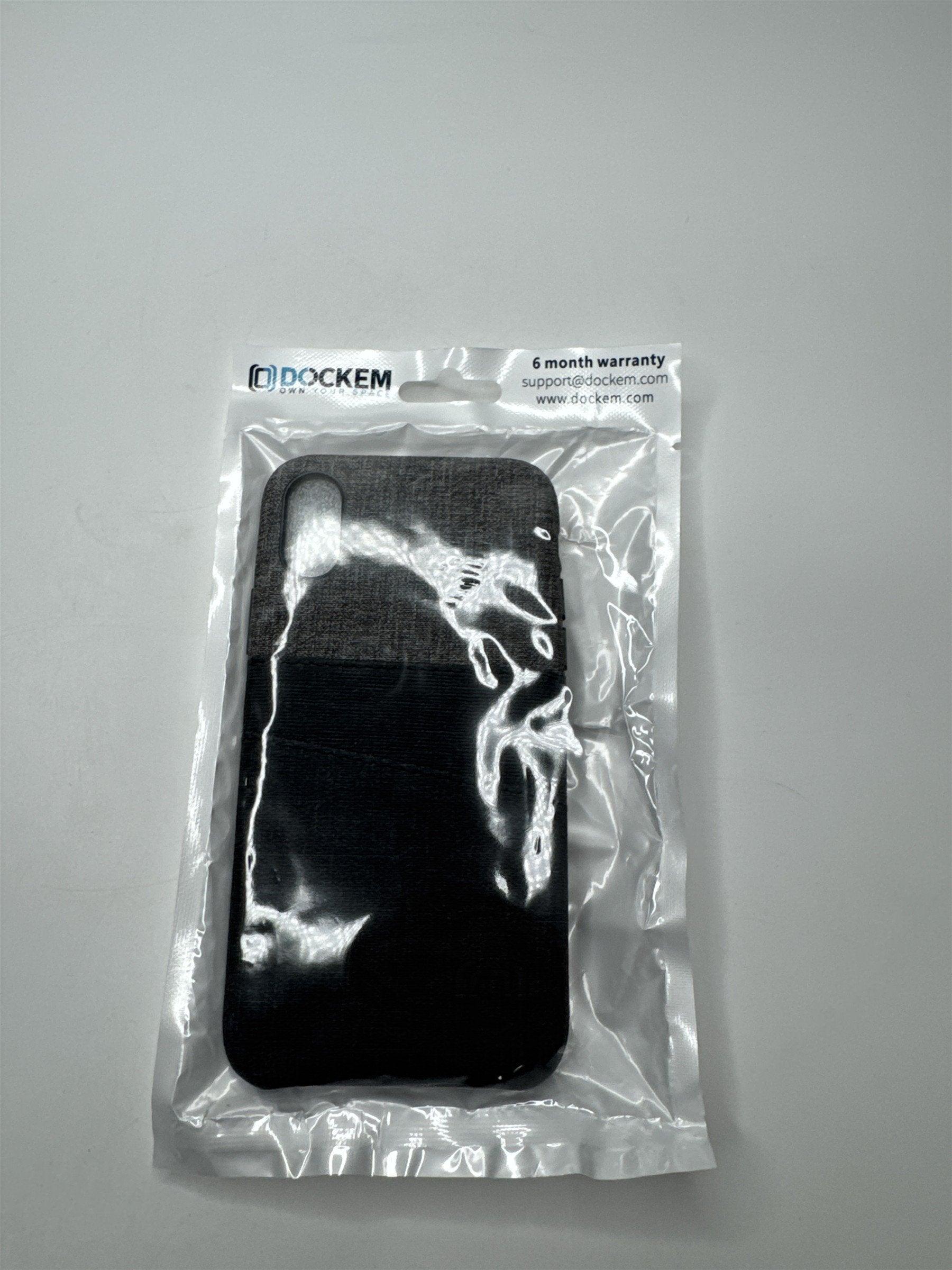 iPhone X Case ~ Gray Dockem Slim Fit Card Case Snap On for iPhone X