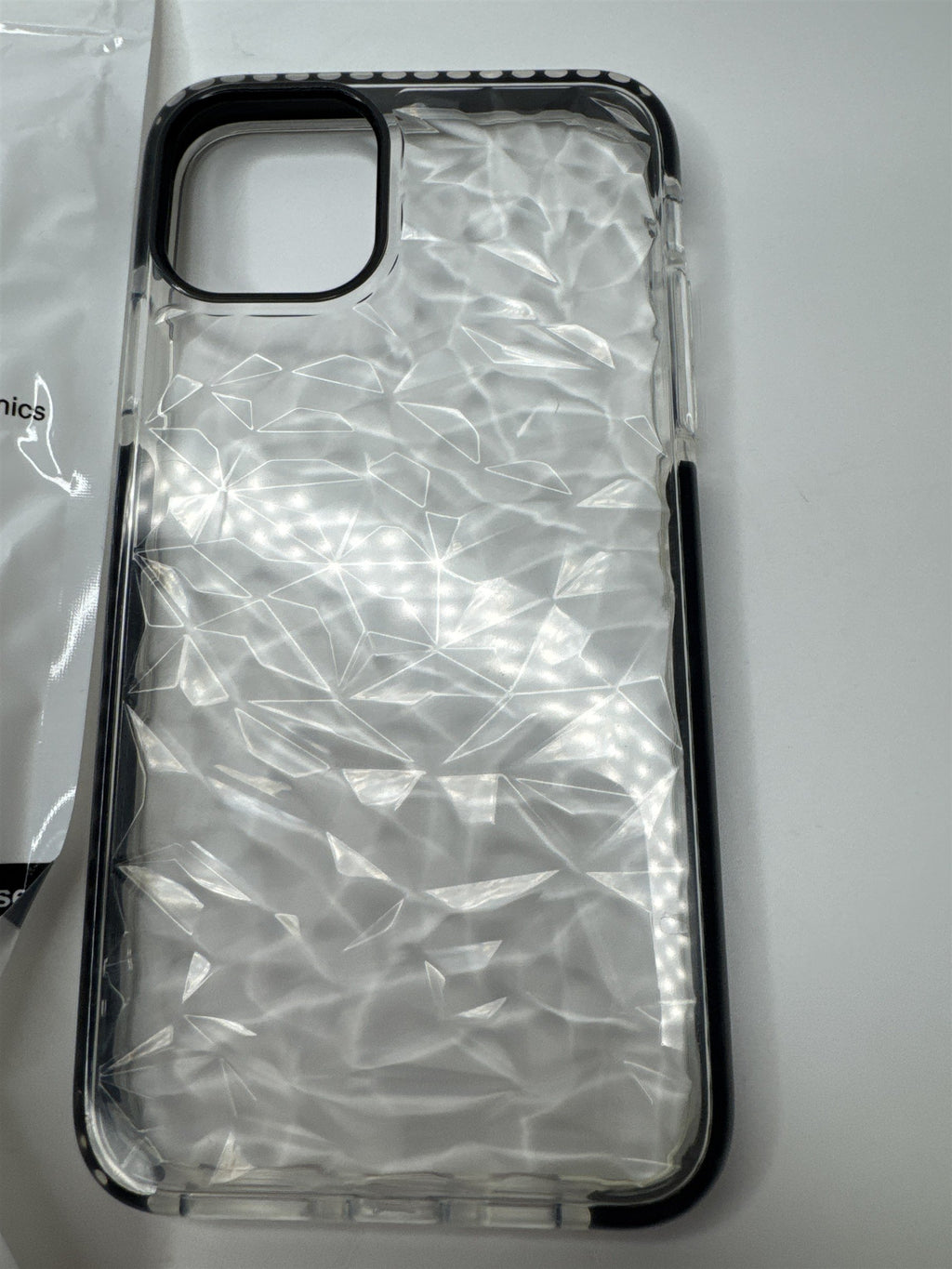 iPhone 11 Pro Max Phone Case ~ Polygon Faceted Clear Silicone Phone Case