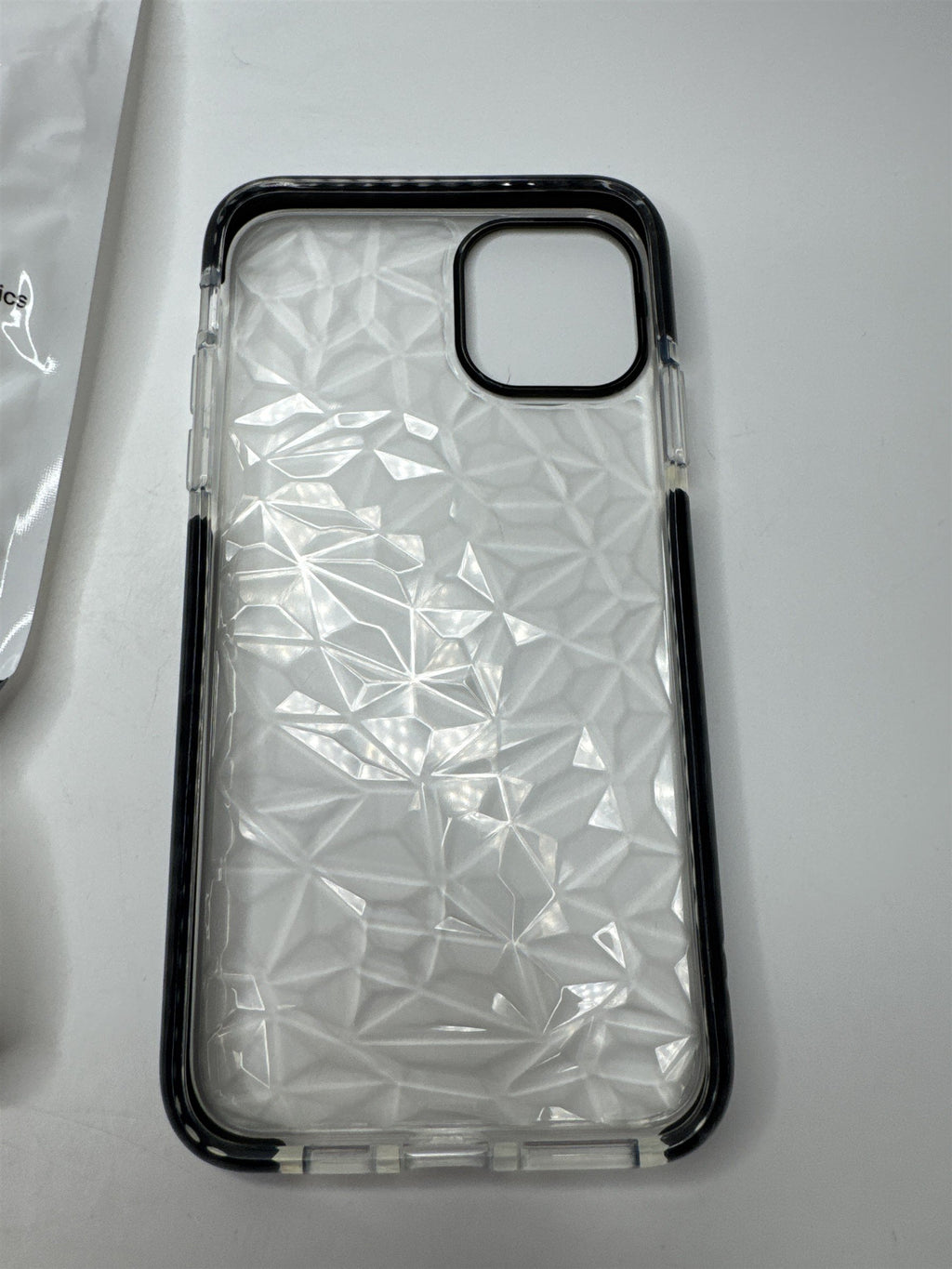 iPhone 11 Pro Max Phone Case ~ Polygon Faceted Clear Silicone Phone Case