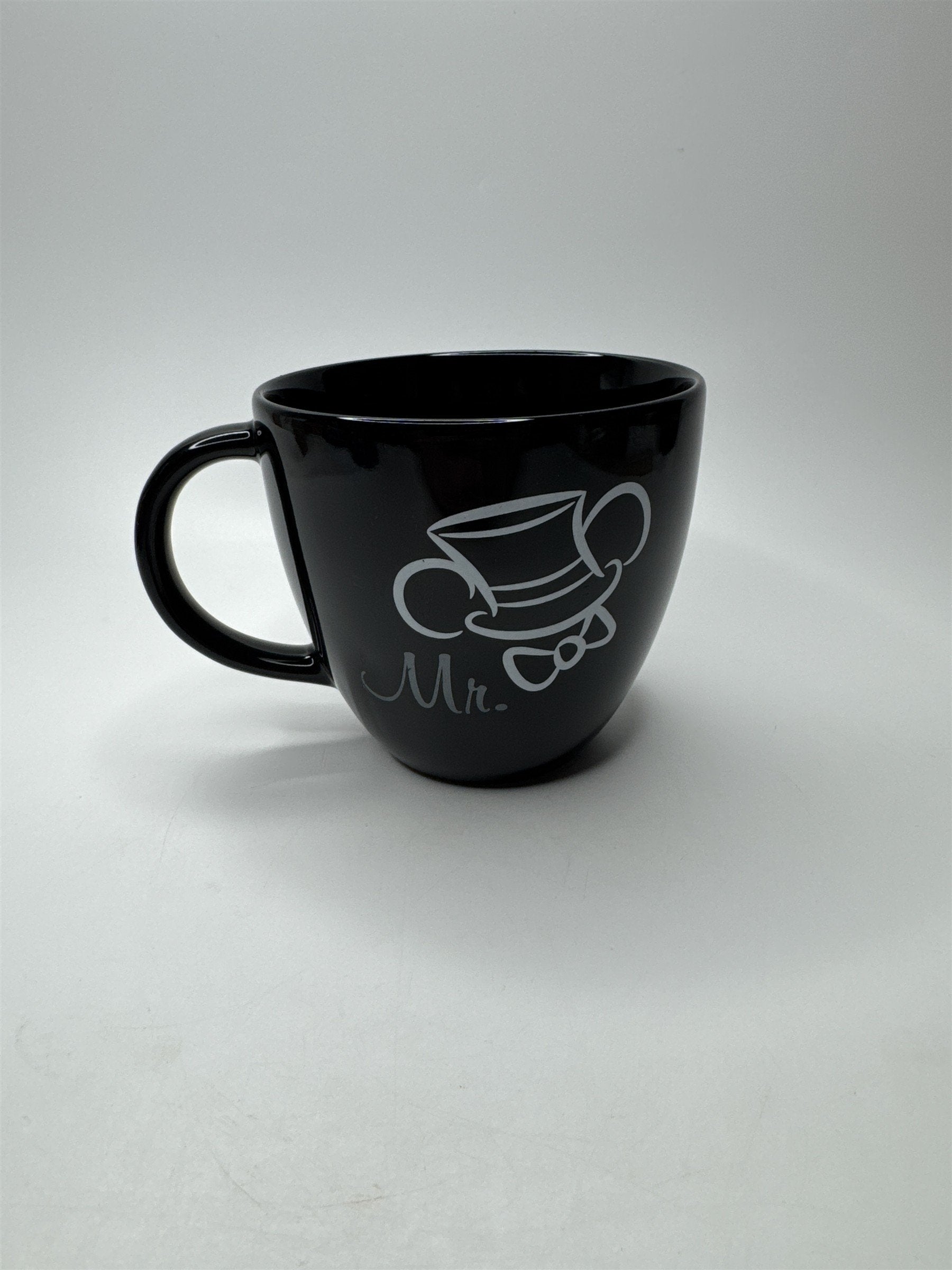Disney Parks Mr. Mickey Mouse Ears & Top Hat Groom 14oz Coffee Mug Cup Black