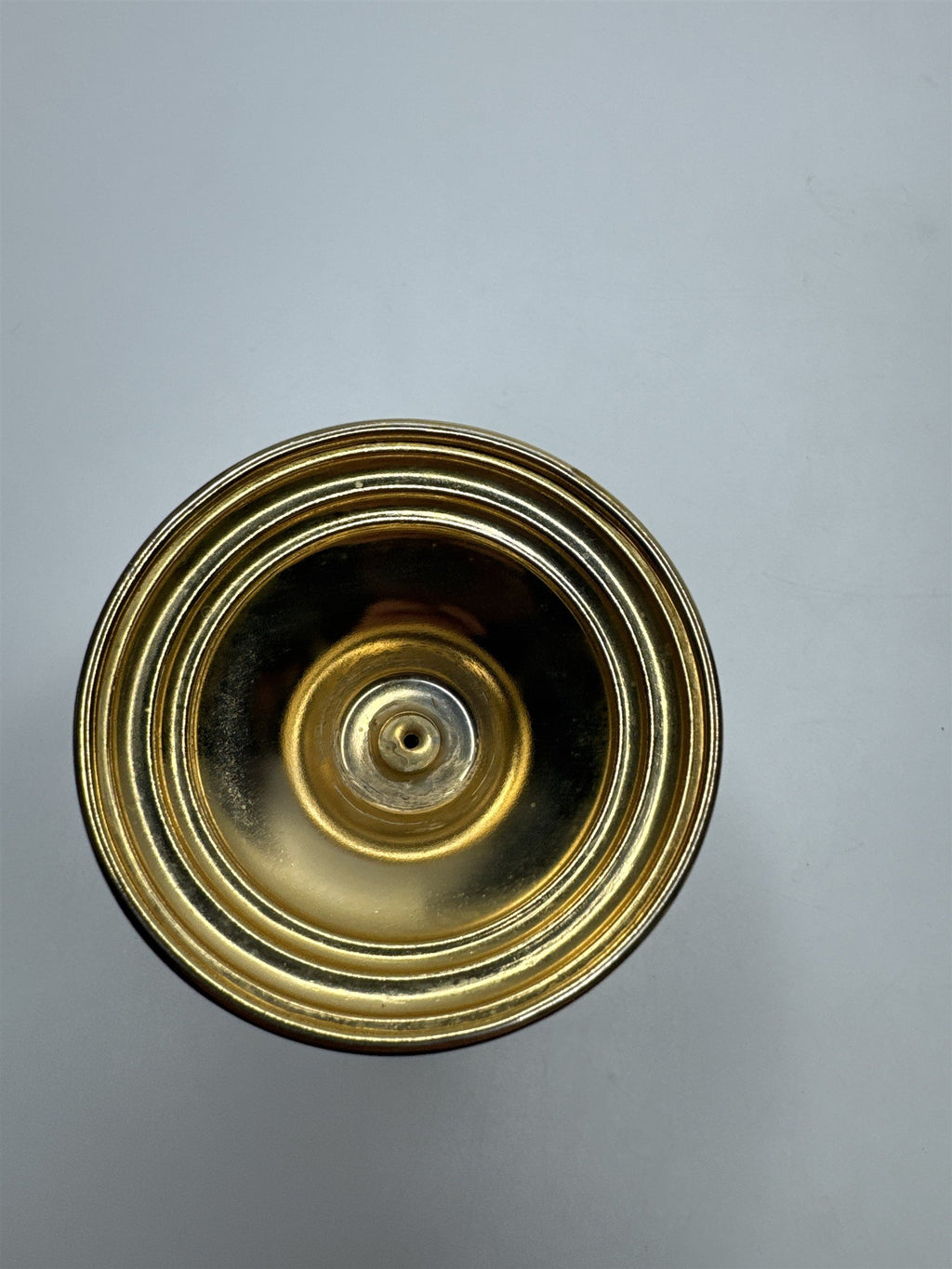 Vintage Gold Toned Candle Holder /w Red Votive Glass Holder Tea Light Holder