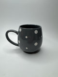 Tara Temptations 14oz Gray and White Polka Dot Oven/Dishwasher/Microwave-Sfe Mug