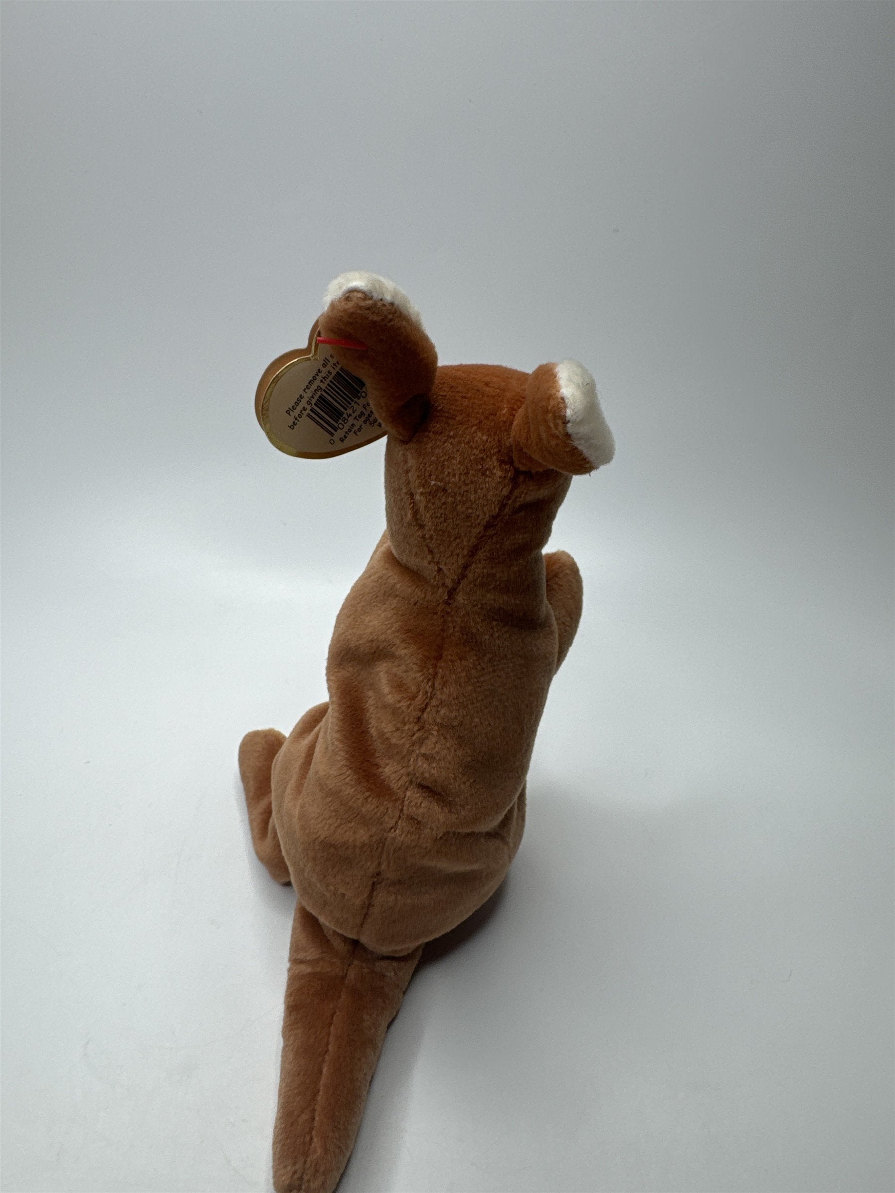 1996 Ty Beanie Baby Pouch The Kangaroo With Baby in Pouch & Tag