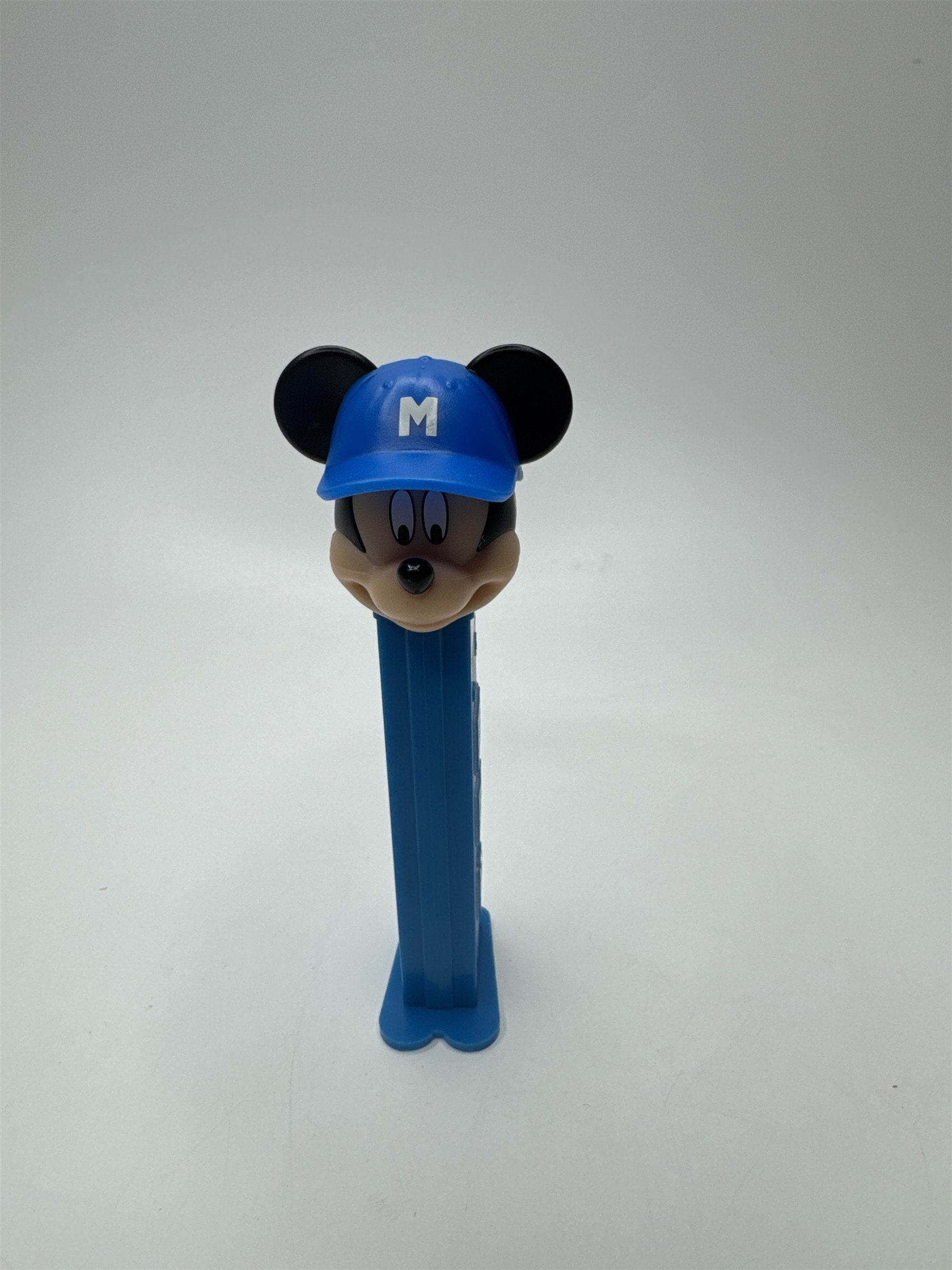 Mickey Mouse Disney Blue Pez Dispenser With Blue Baseball Hat Cap