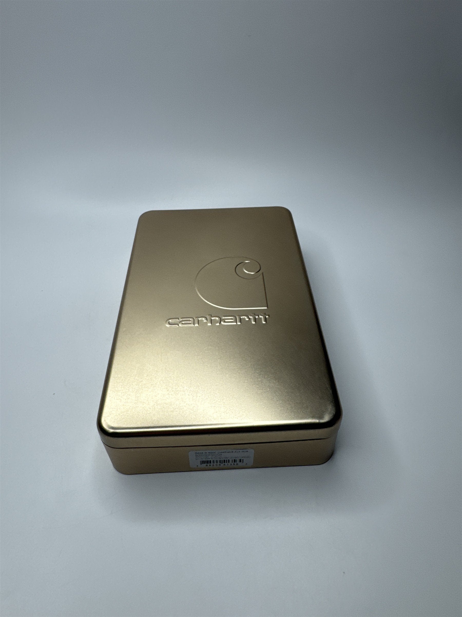 Gold Toned Carhartt Tin Tray Wallet Packaging Box Trinket Box