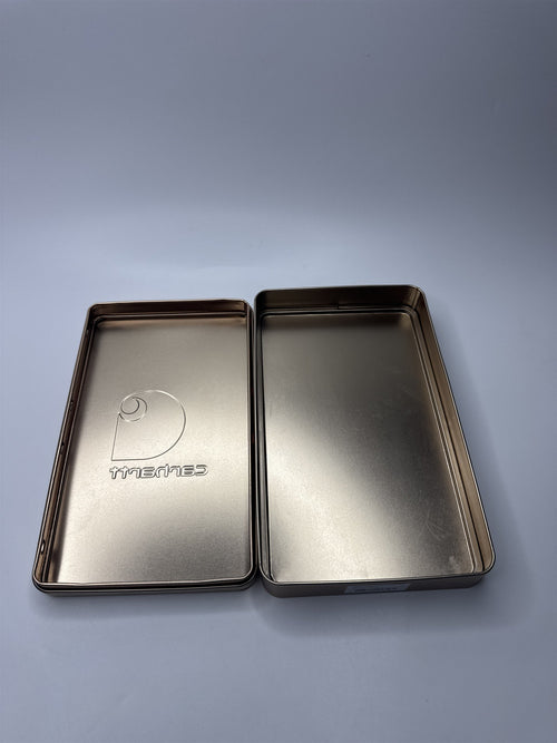 Gold Toned Carhartt Tin Tray Wallet Packaging Box Trinket Box