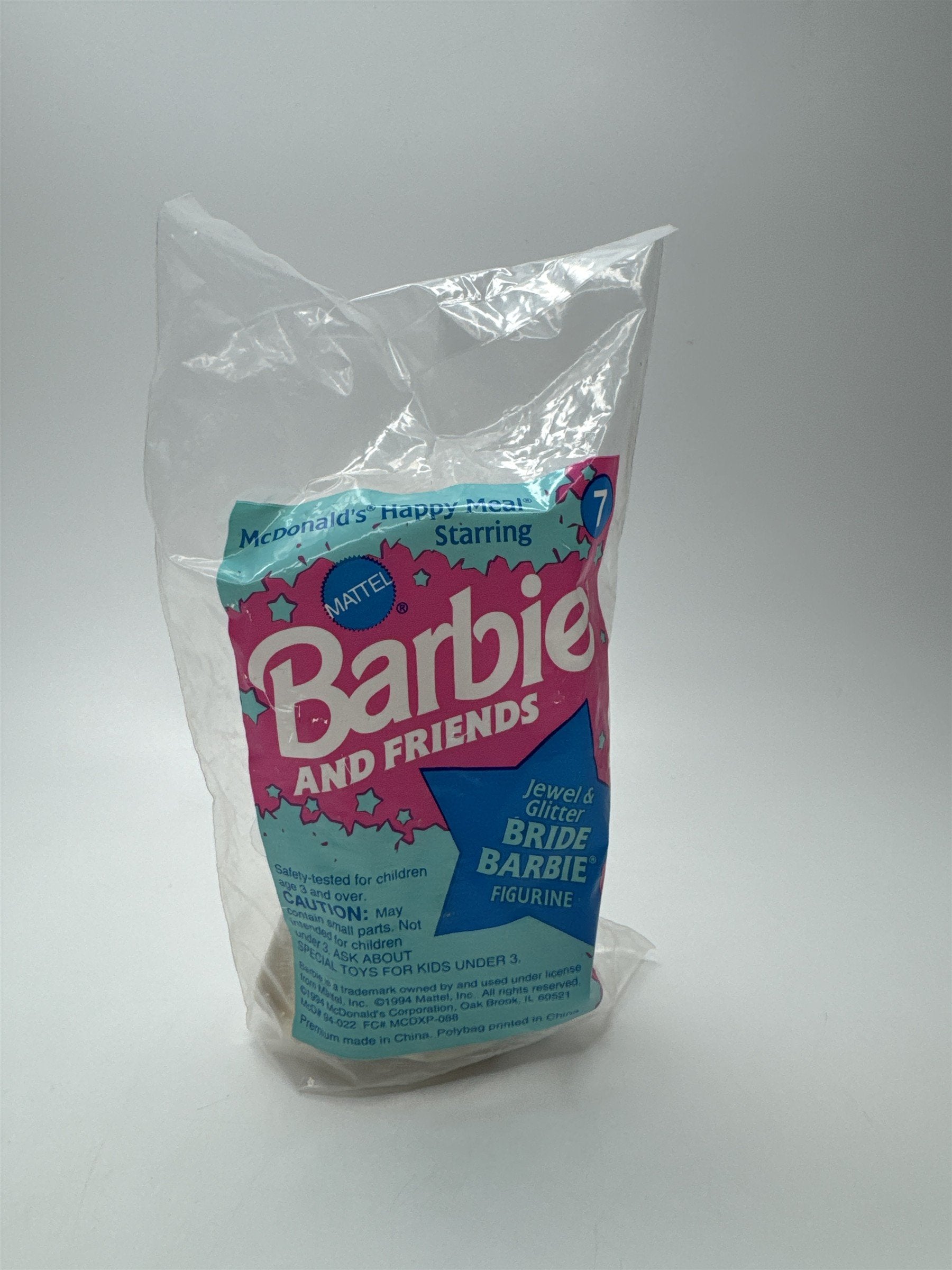 Vintage 1994 Mattel Barbie and Friends Jewel & Glitter Bride Barbie Figurine McD