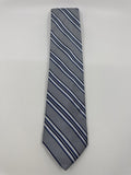 White And Blue Striped Michael Kors Silk Men's Neck Tie