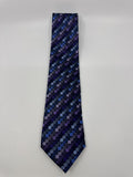 Blue, Black, And Purple Circle Pattern John Ashford Men's Neck Tie