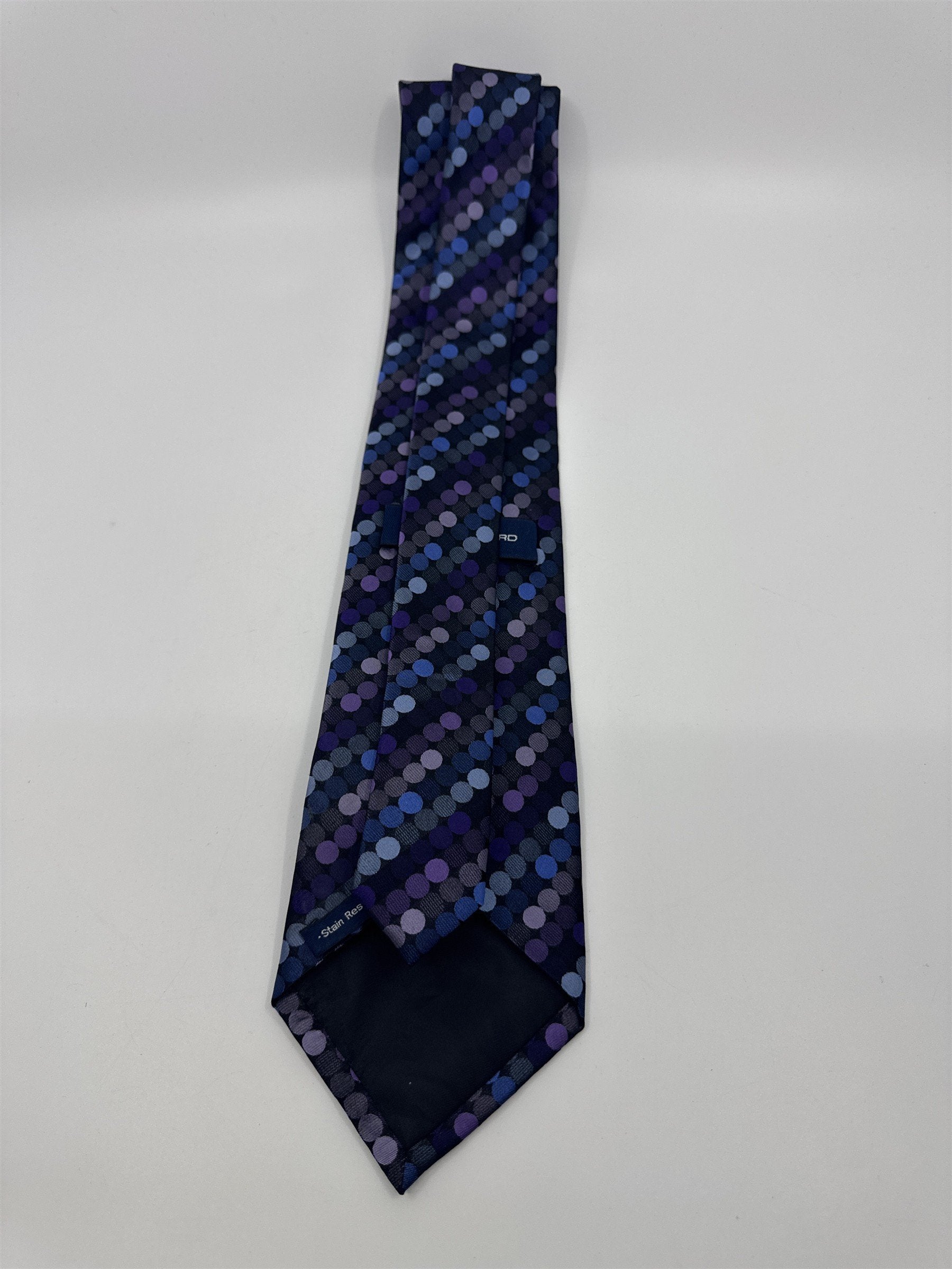 Blue, Black, And Purple Circle Pattern John Ashford Men's Neck Tie