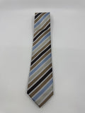 Gold, Blue, And Brown Striped Giorgio Brutini Polyester Men's Neck Tie