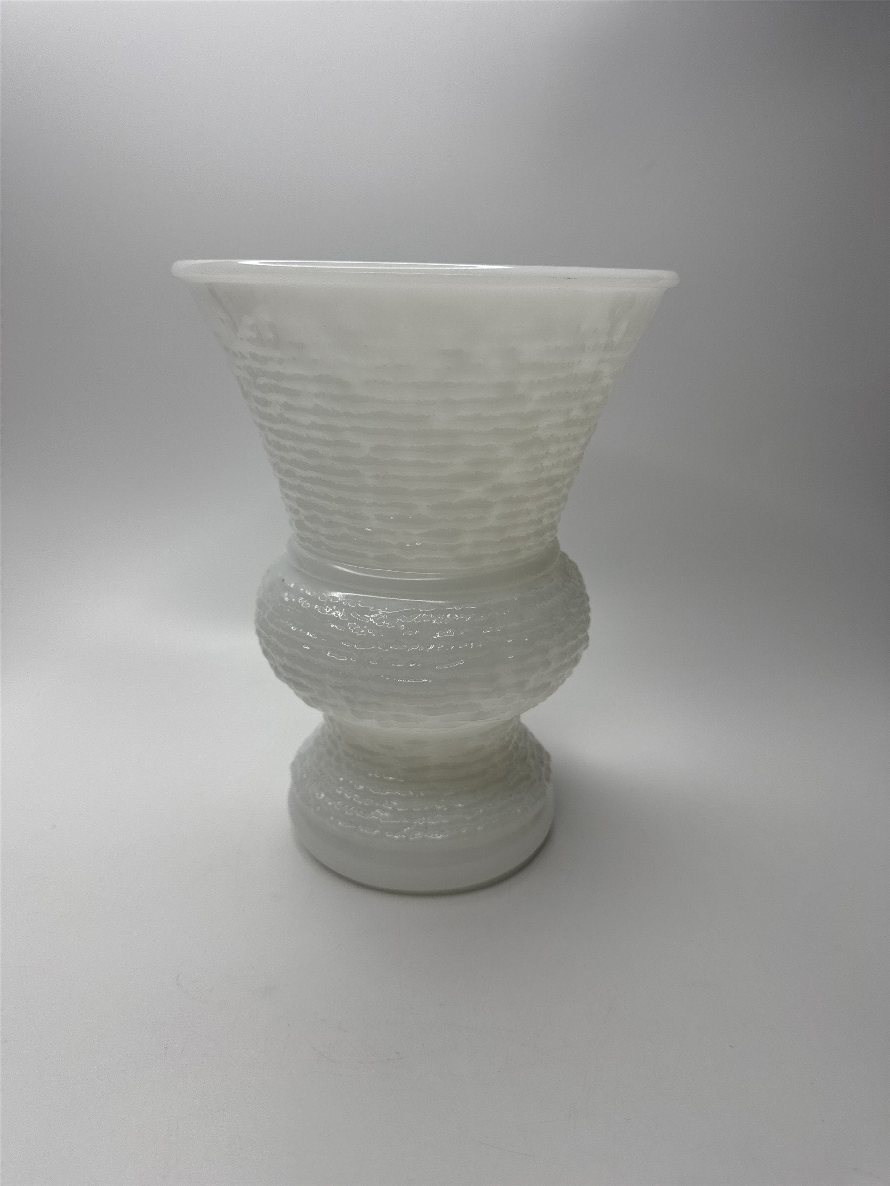 Vintage Napco Milk Glass Textured Floral Vase Home Decor Table Vase