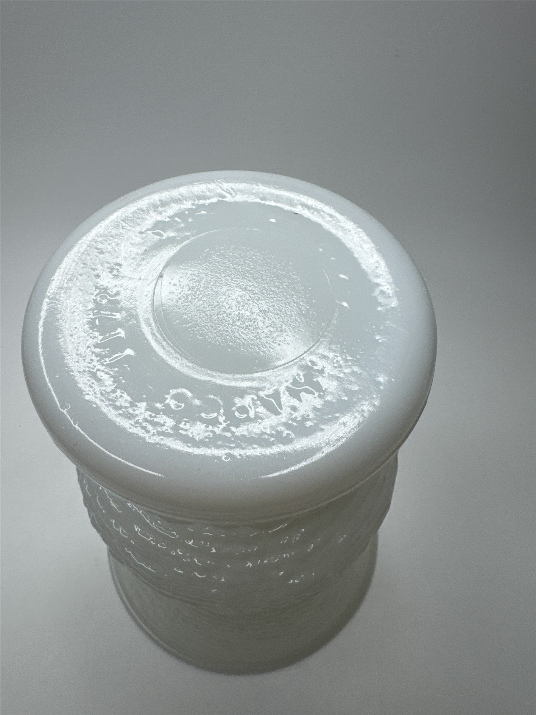 Vintage Napco Milk Glass Textured Floral Vase Home Decor Table Vase
