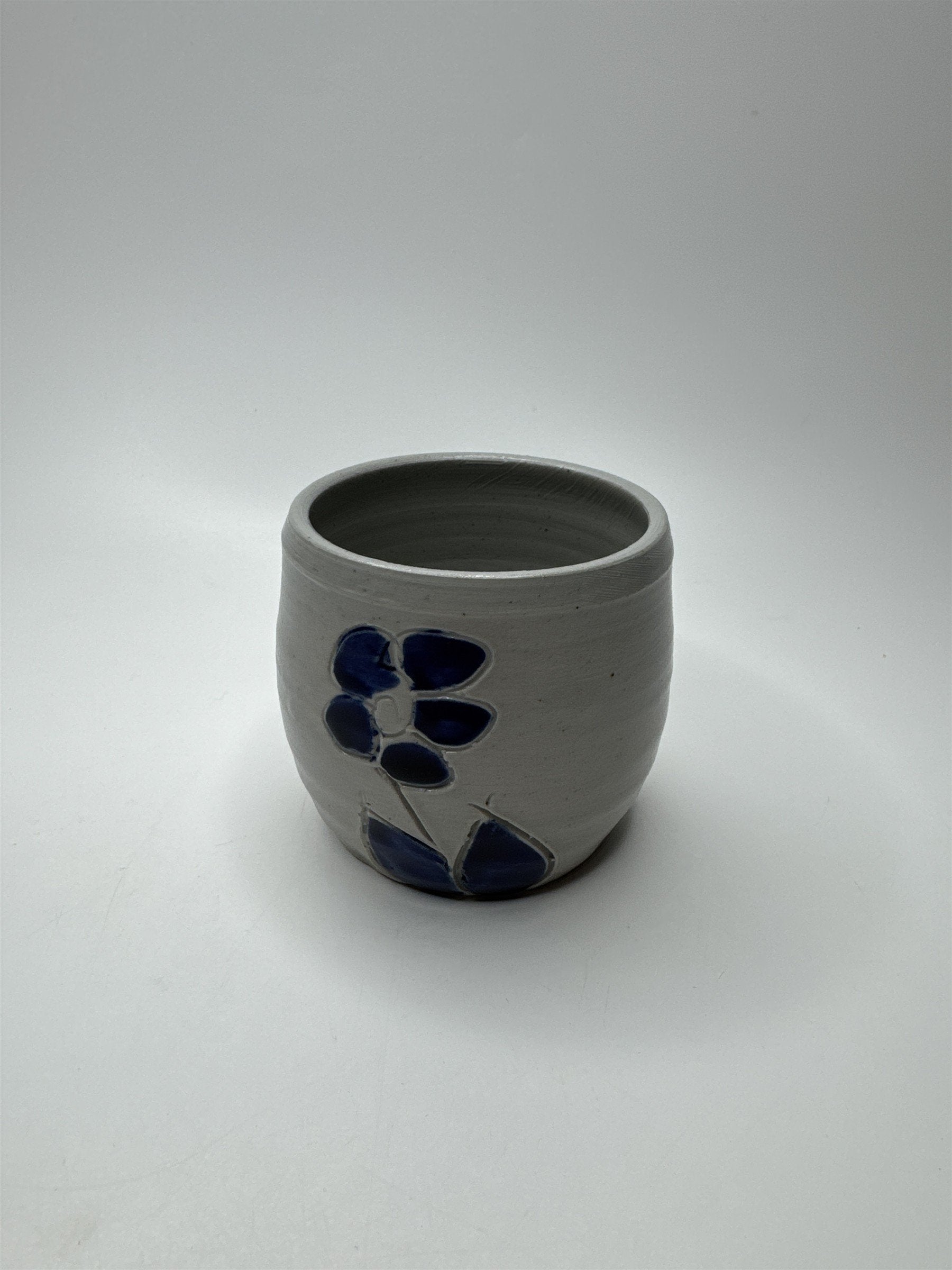 Williamsburg Pottery Miniatures Crock Votive Candle Vanilla Floral 3" Tall