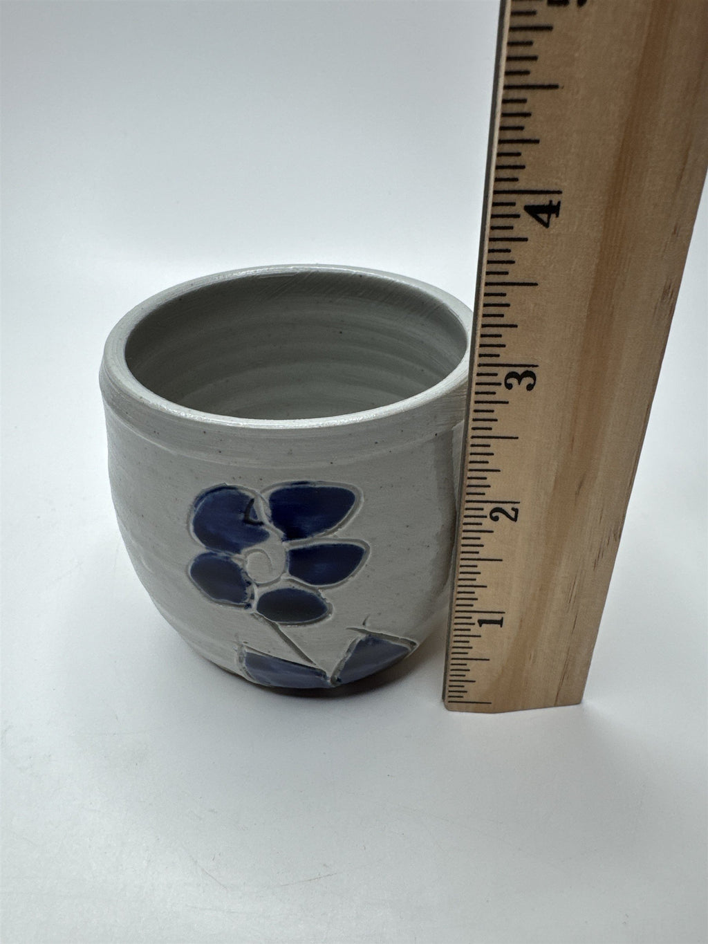 Williamsburg Pottery Miniatures Crock Votive Candle Vanilla Floral 3" Tall