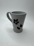 Williamsburg Va Pottery Handmade Coffee Tea Mug With Blue Flower Salt Glaze Cup