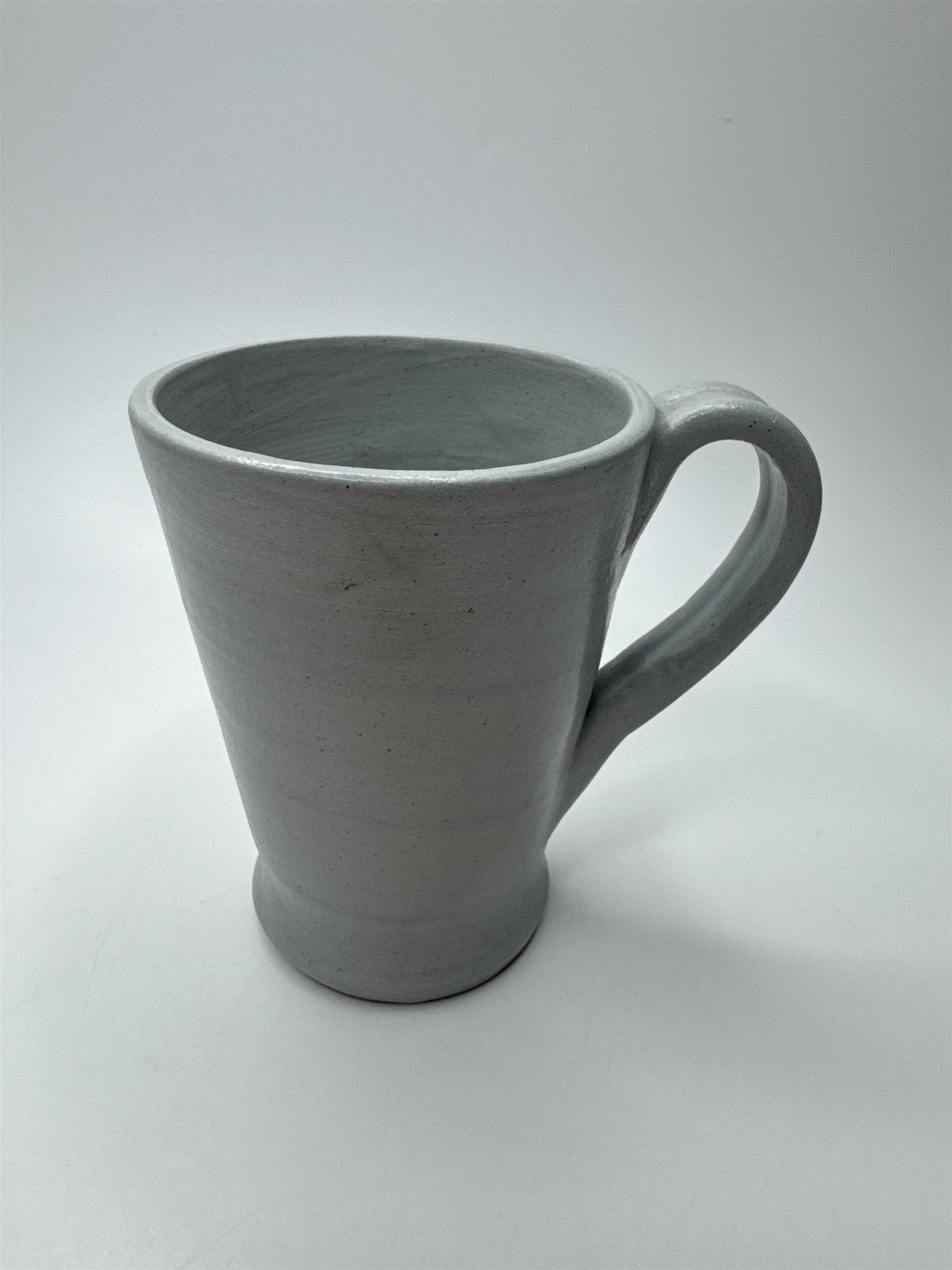 Williamsburg Va Pottery Handmade Coffee Tea Mug With Blue Flower Salt Glaze Cup