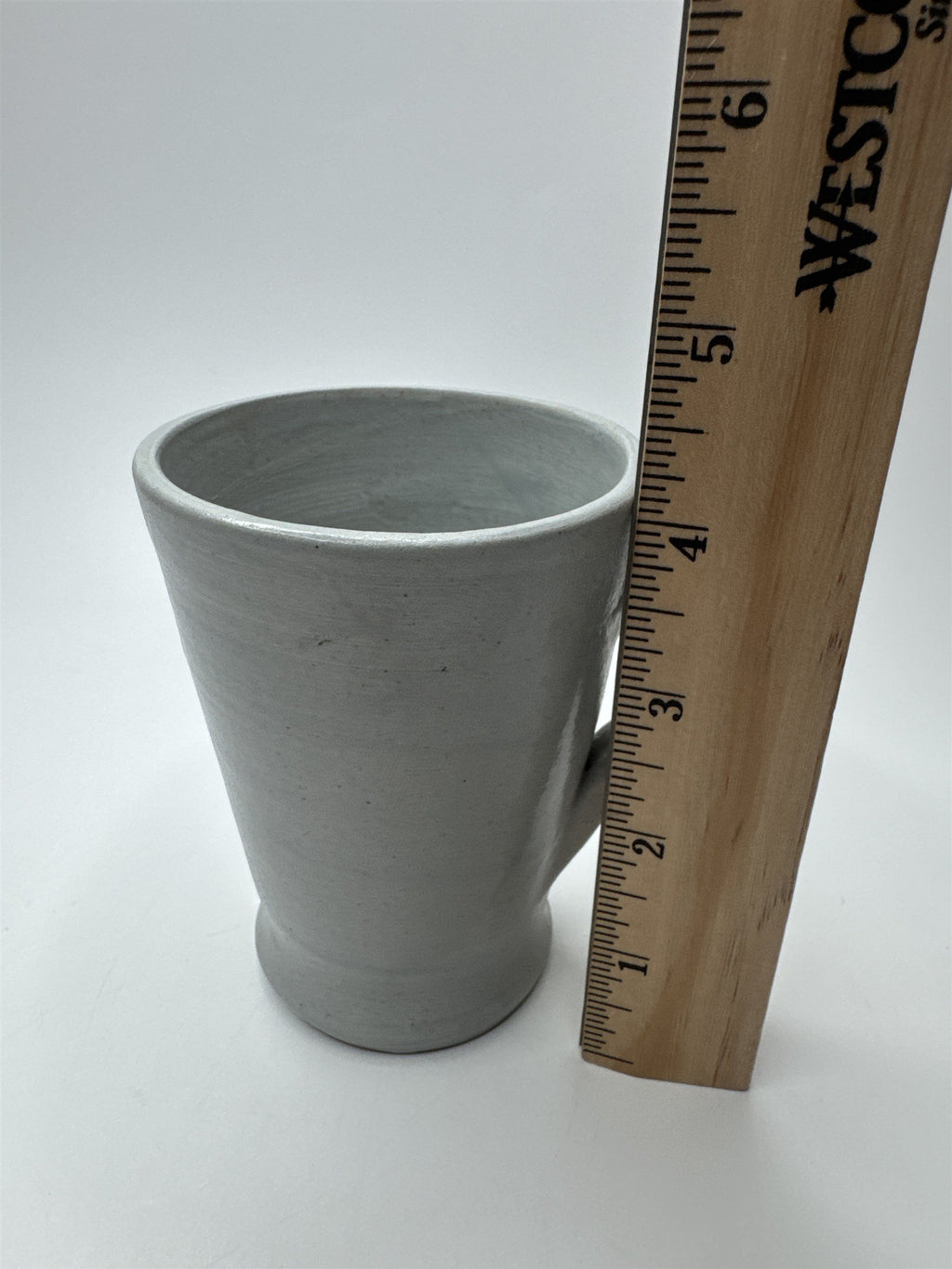 Williamsburg Va Pottery Handmade Coffee Tea Mug With Blue Flower Salt Glaze Cup