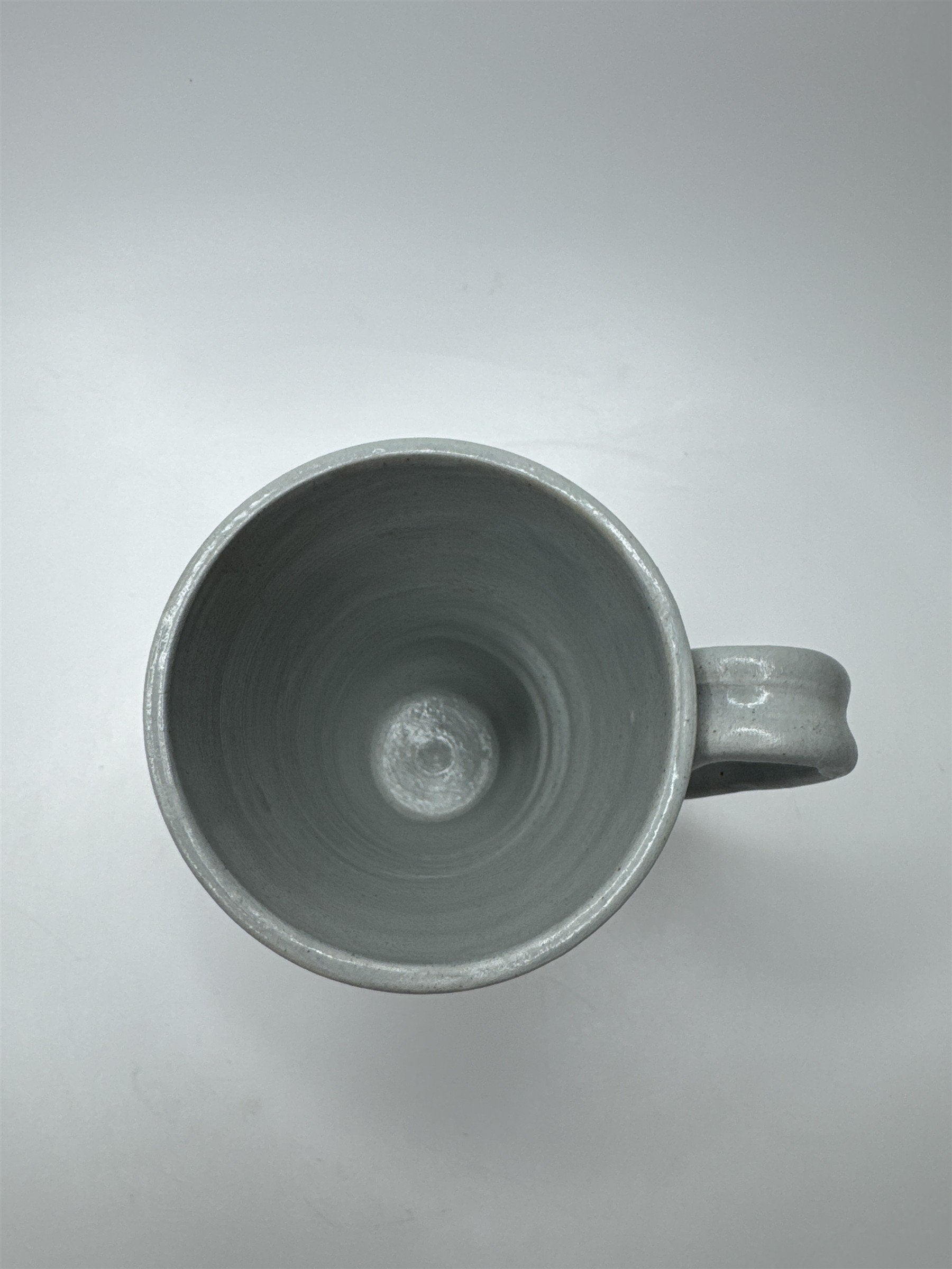 Williamsburg Va Pottery Handmade Coffee Tea Mug With Blue Flower Salt Glaze Cup