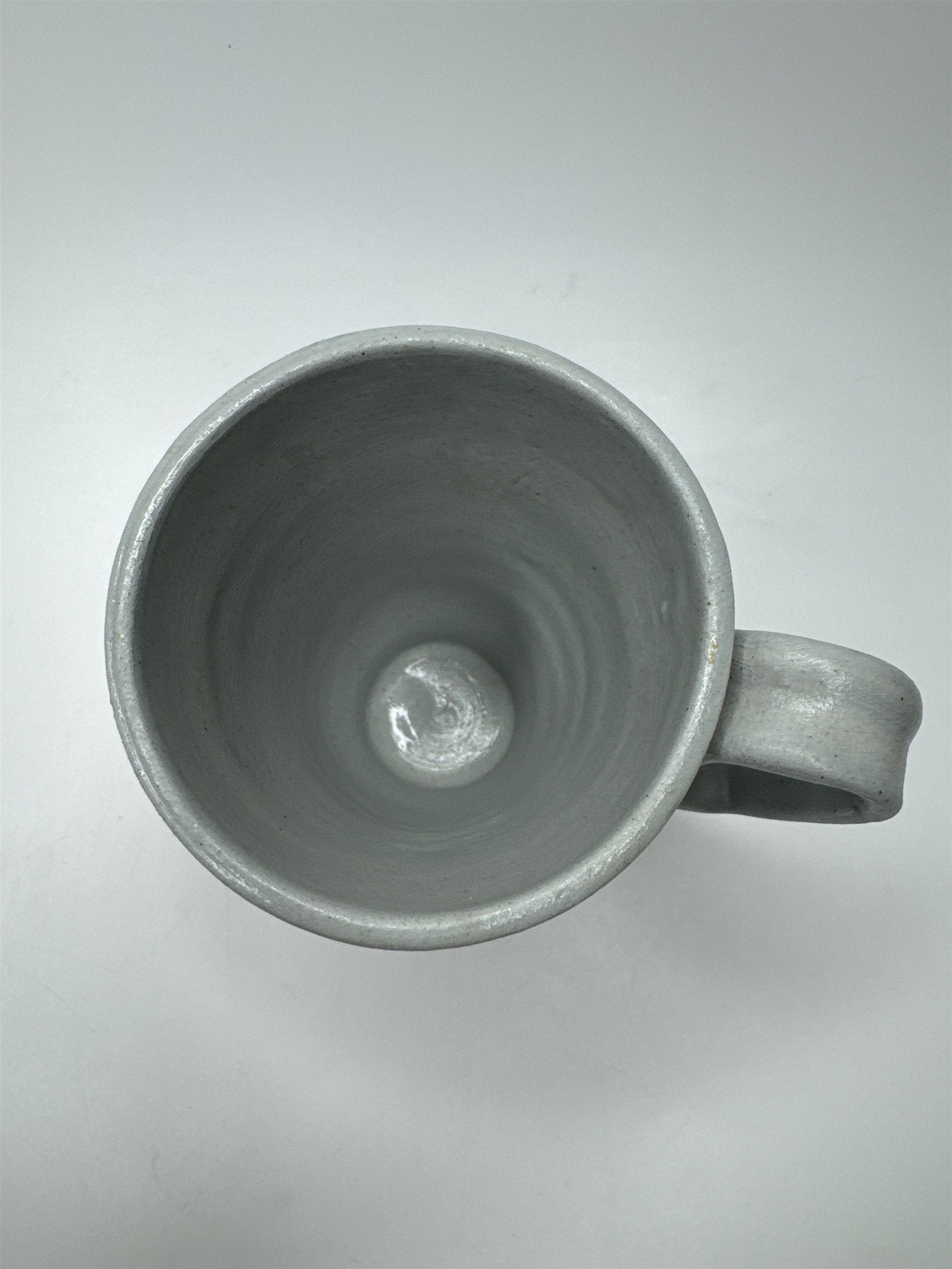 Williamsburg Va Pottery Handmade Coffee Tea Mug With Blue Flower Salt Glaze Cup