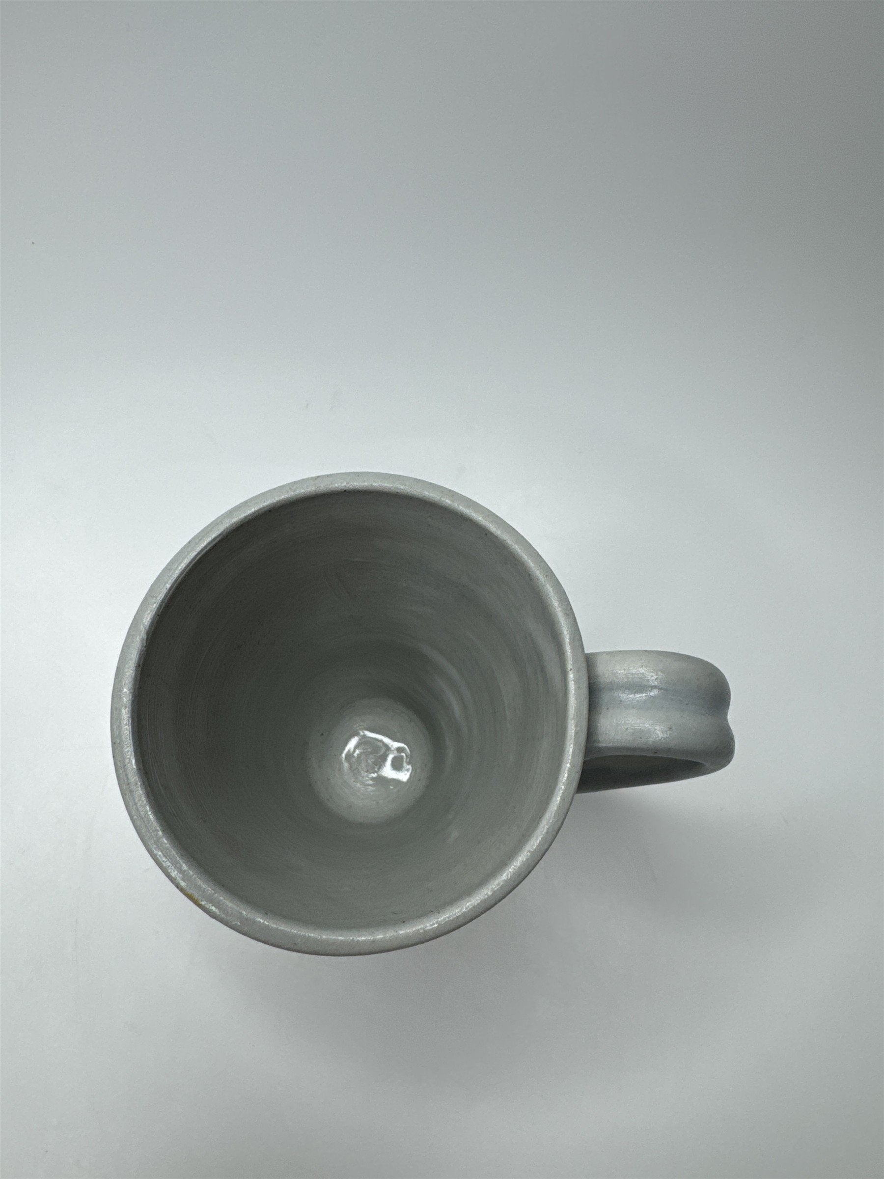 Williamsburg Va Pottery Handmade Coffee Tea Mug With Blue Flower Salt Glaze Cup