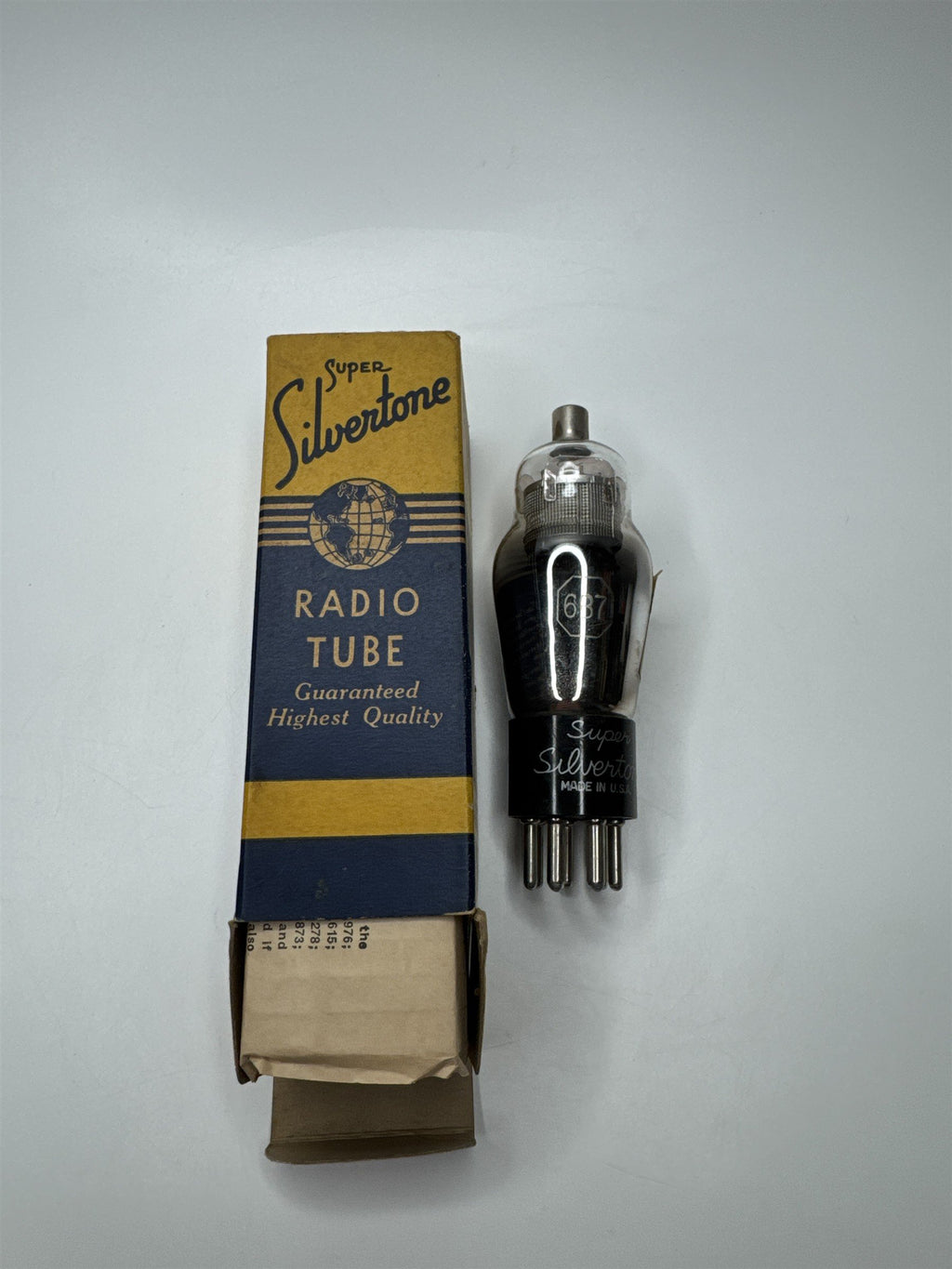 Super Silvertone Radio Tube 6B7 Untested NOS In Box
