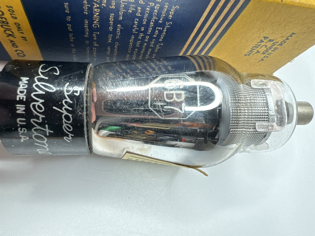 Super Silvertone Radio Tube 6B7 Untested NOS In Box