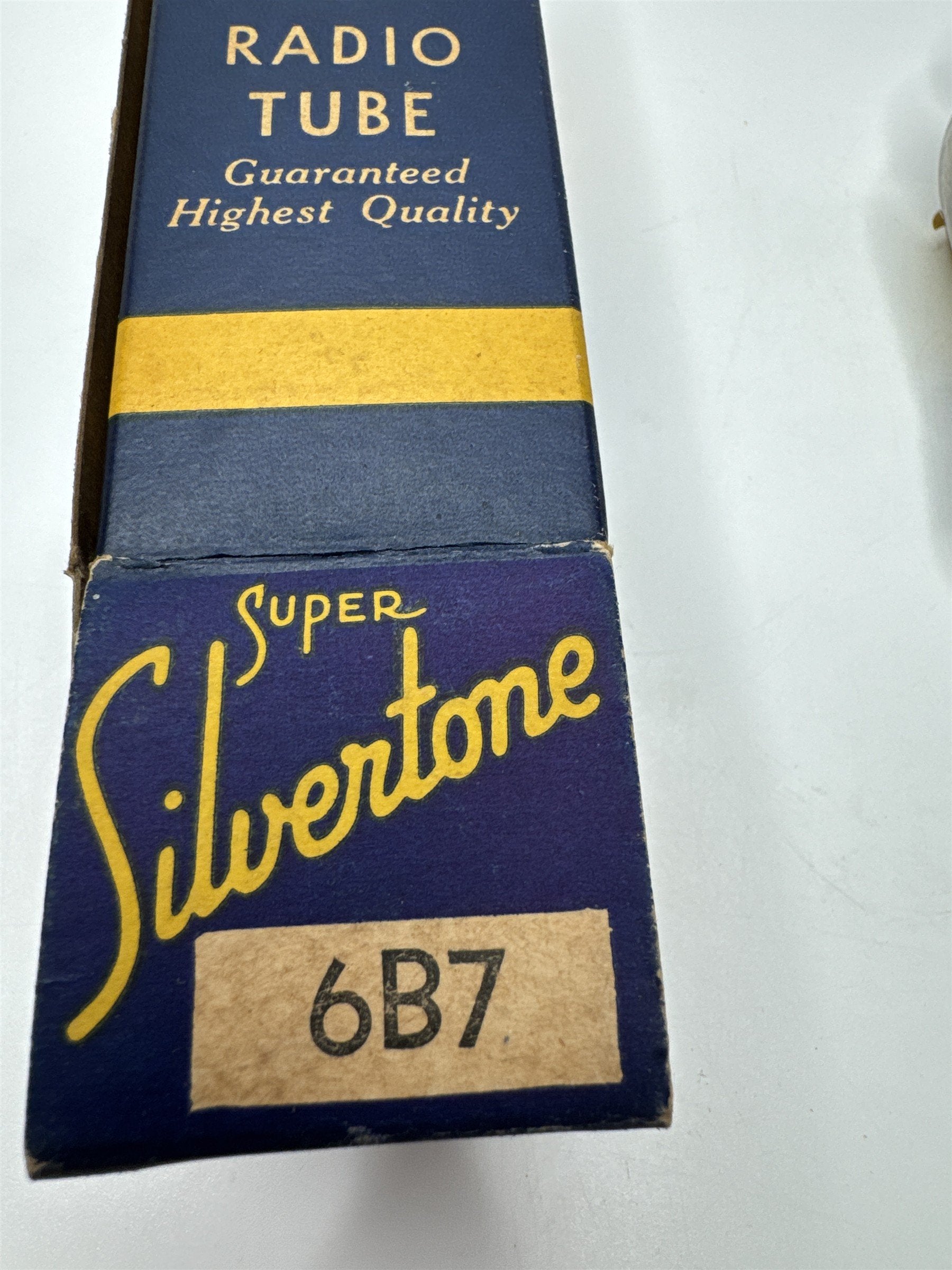 Super Silvertone Radio Tube 6B7 Untested NOS In Box