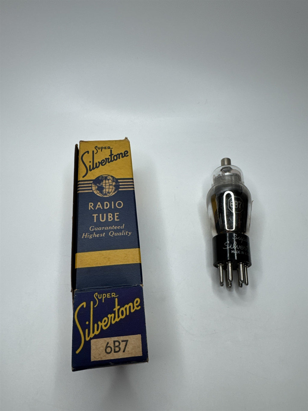 Super Silvertone Radio Tube 6B7 Untested NOS In Box