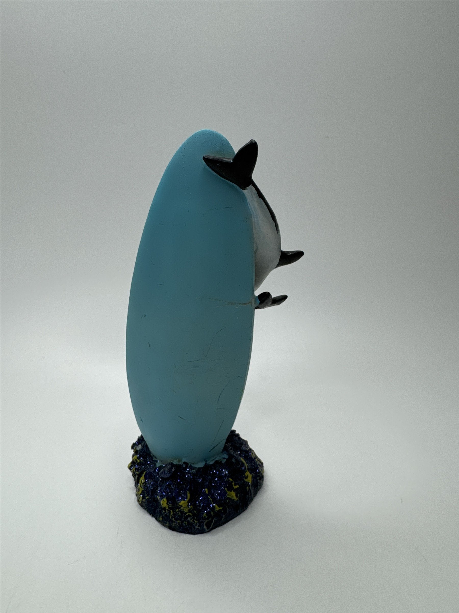 Vintage Tradewind Bay Polystone Surfboard Glitter Dolphin Family Diving Sea Kelp