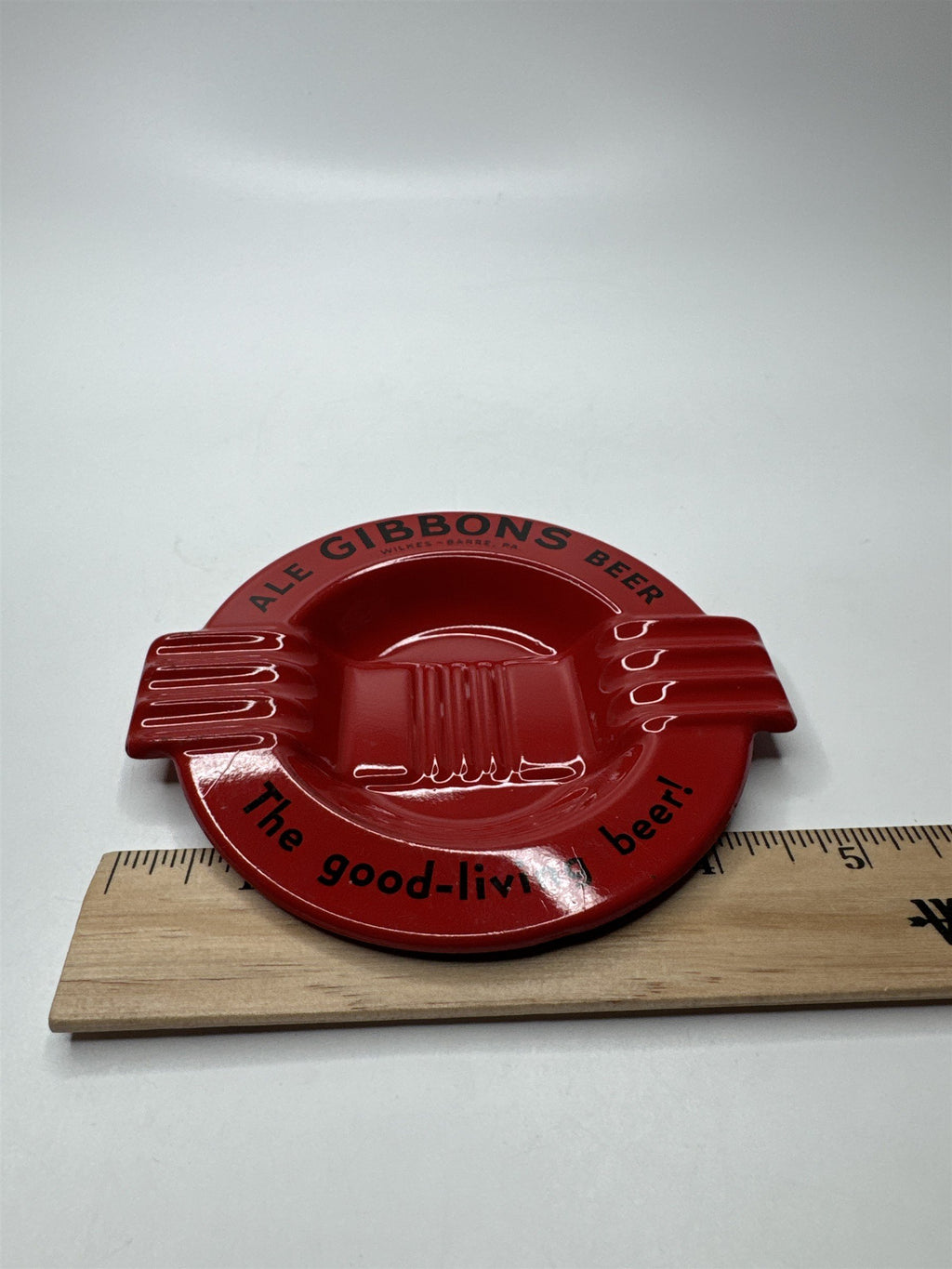 Vintage Red Gibbons Ale Beer Wilkes-Barre PA Advertising Ashtray Beer Promo Item