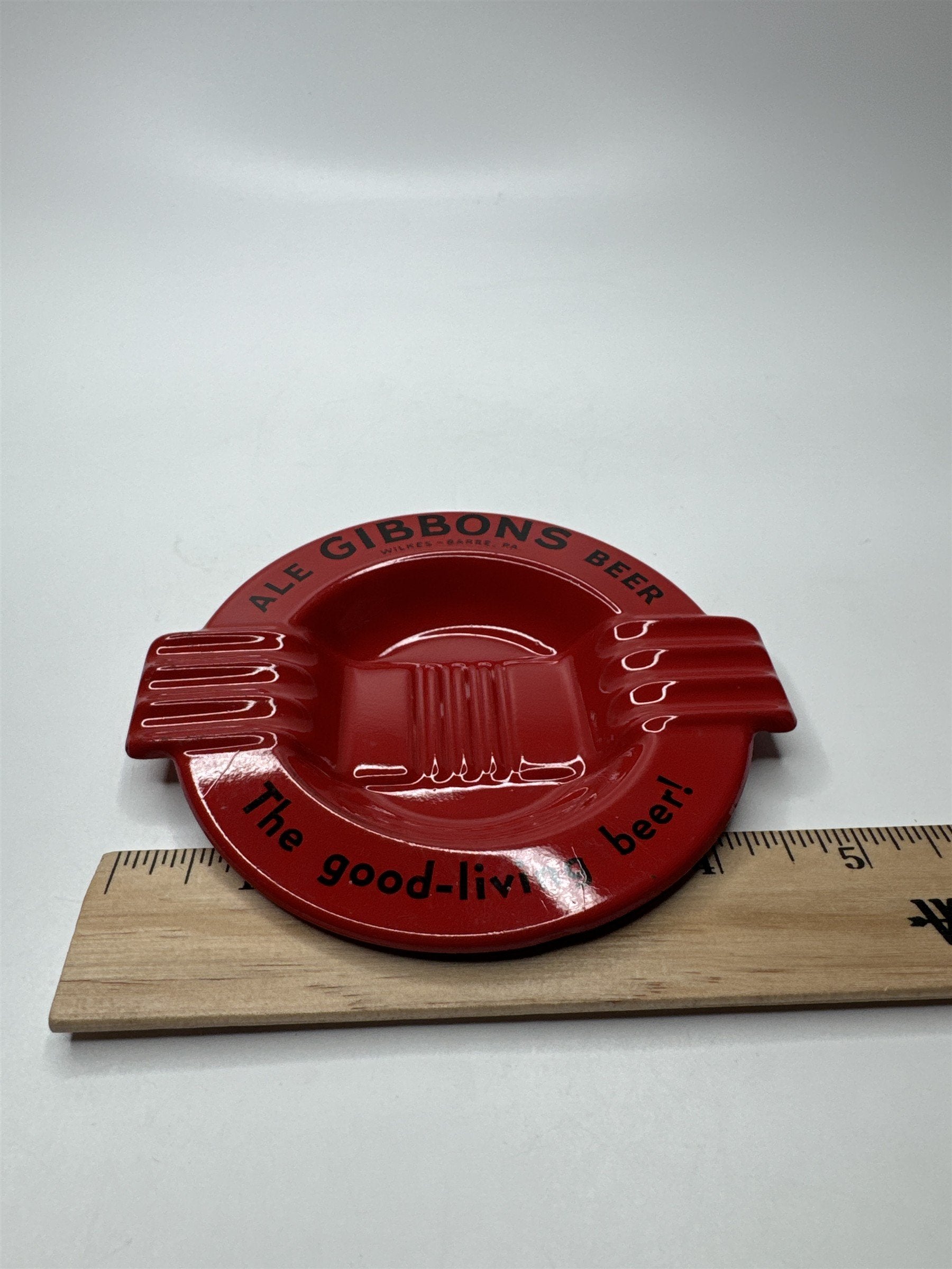 Vintage Red Gibbons Ale Beer Wilkes-Barre PA Advertising Ashtray Beer Promo Item