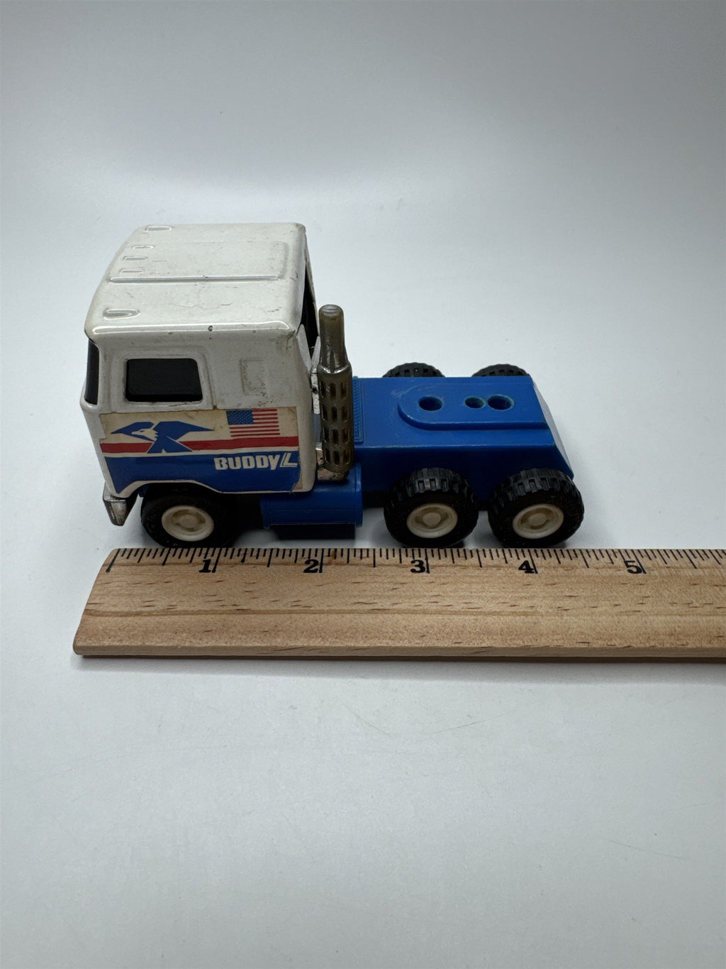 Buddy L USA Flag Shuttle Truck Vintage 1980s Cab Only Freight Truck Cab Toy